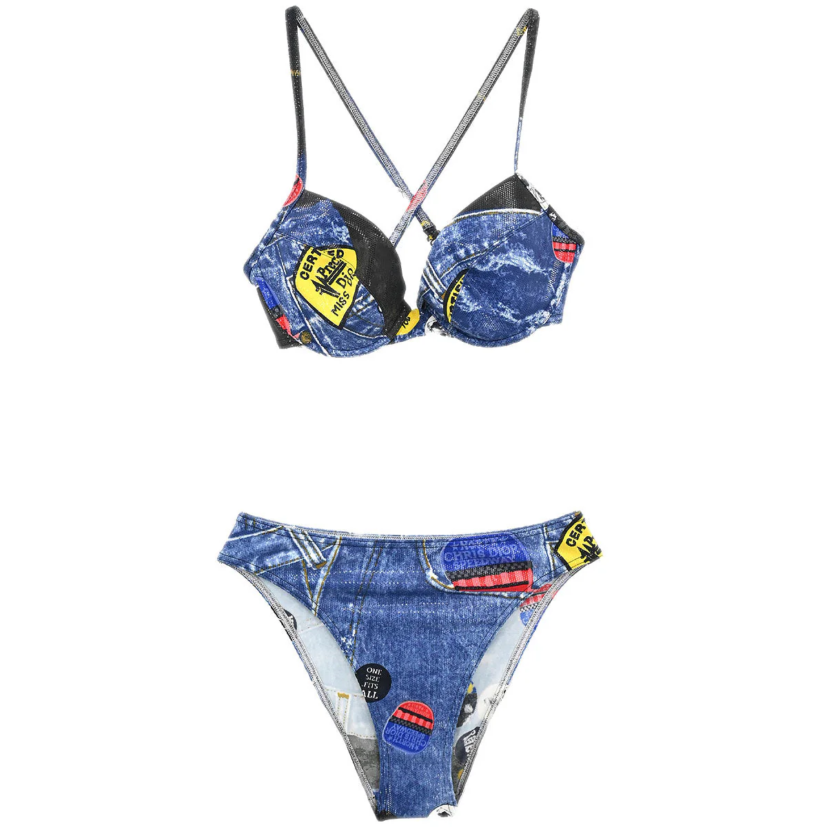 Christian Dior Swimwear Swimsuit Blue #90 #36