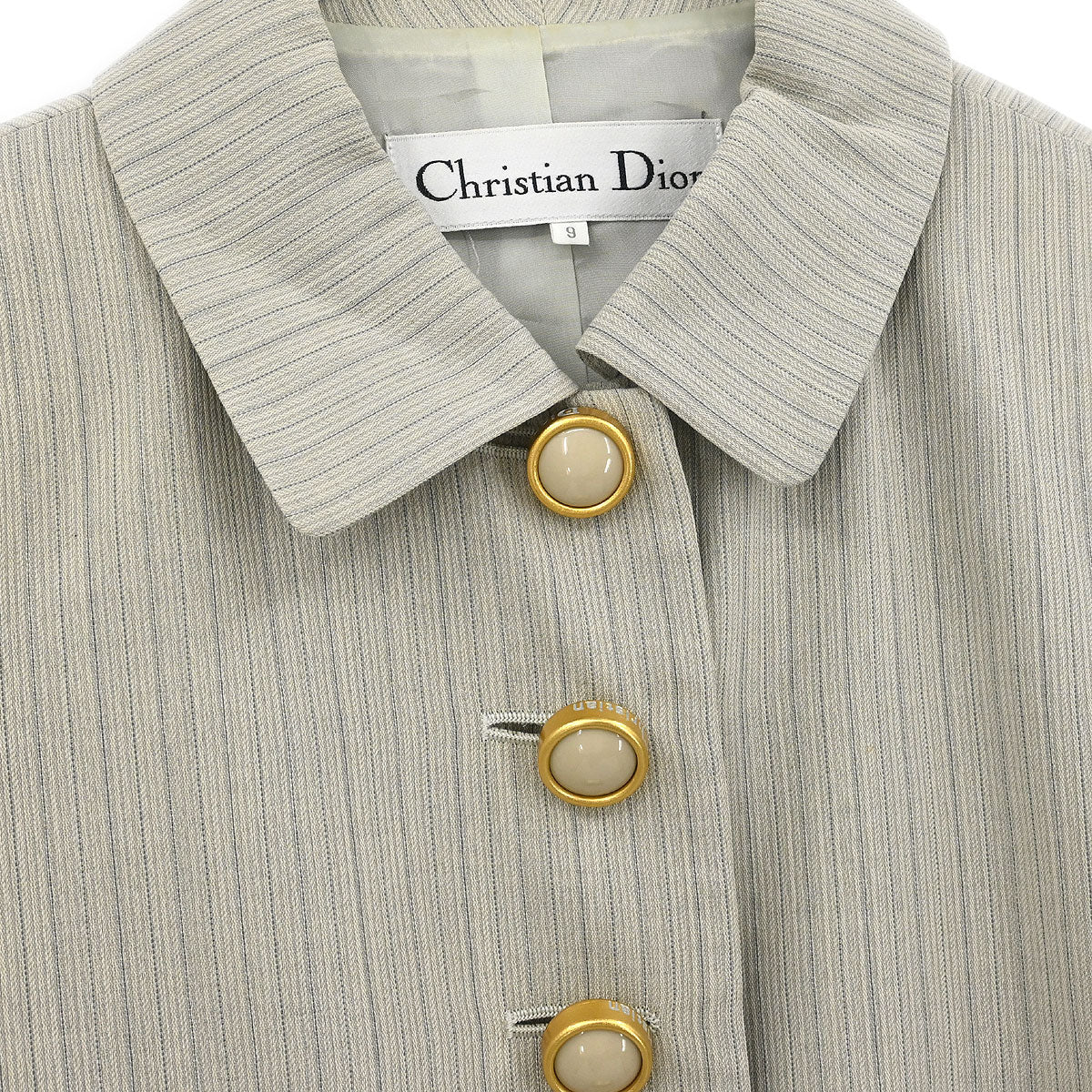 Christian Dior Single Breasted Jacket Light Gray #36–38 - Image 4