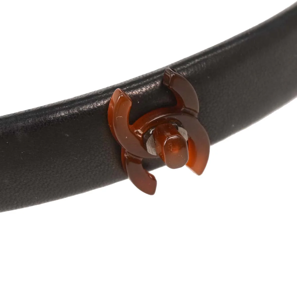 Chanel Turnlock Headband Hair Accessories Black - Image 3