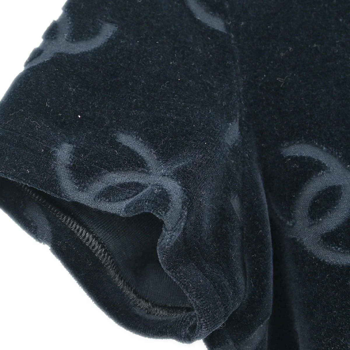 Chanel Short Sleeve Top Cropped Black #40 - Image 3
