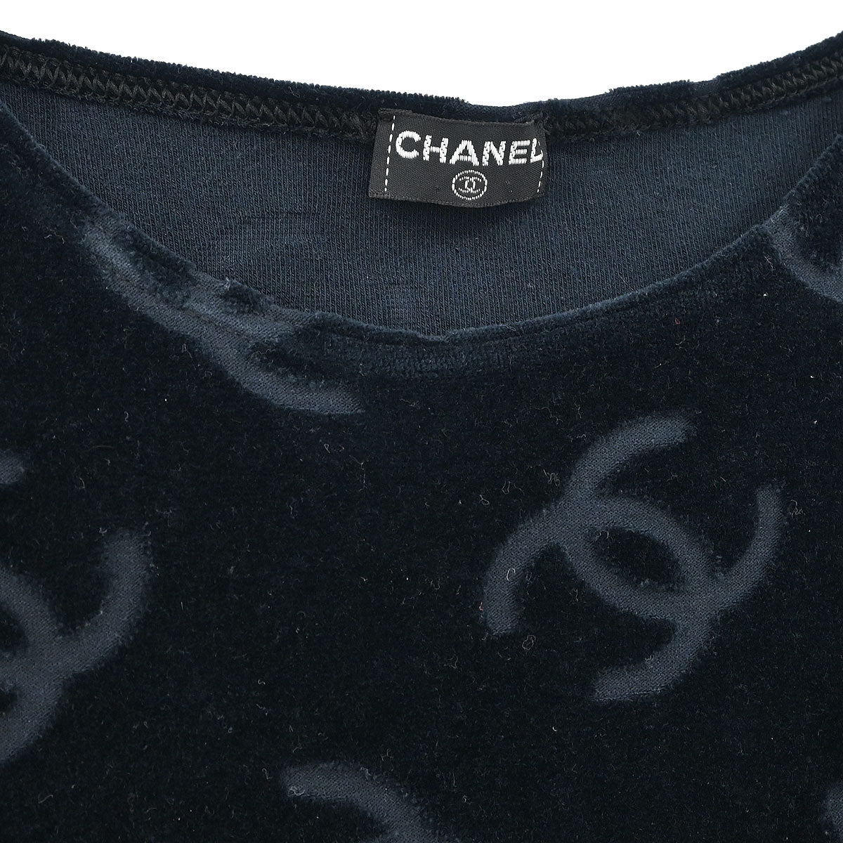 Chanel Short Sleeve Top Cropped Black #40 - Image 5