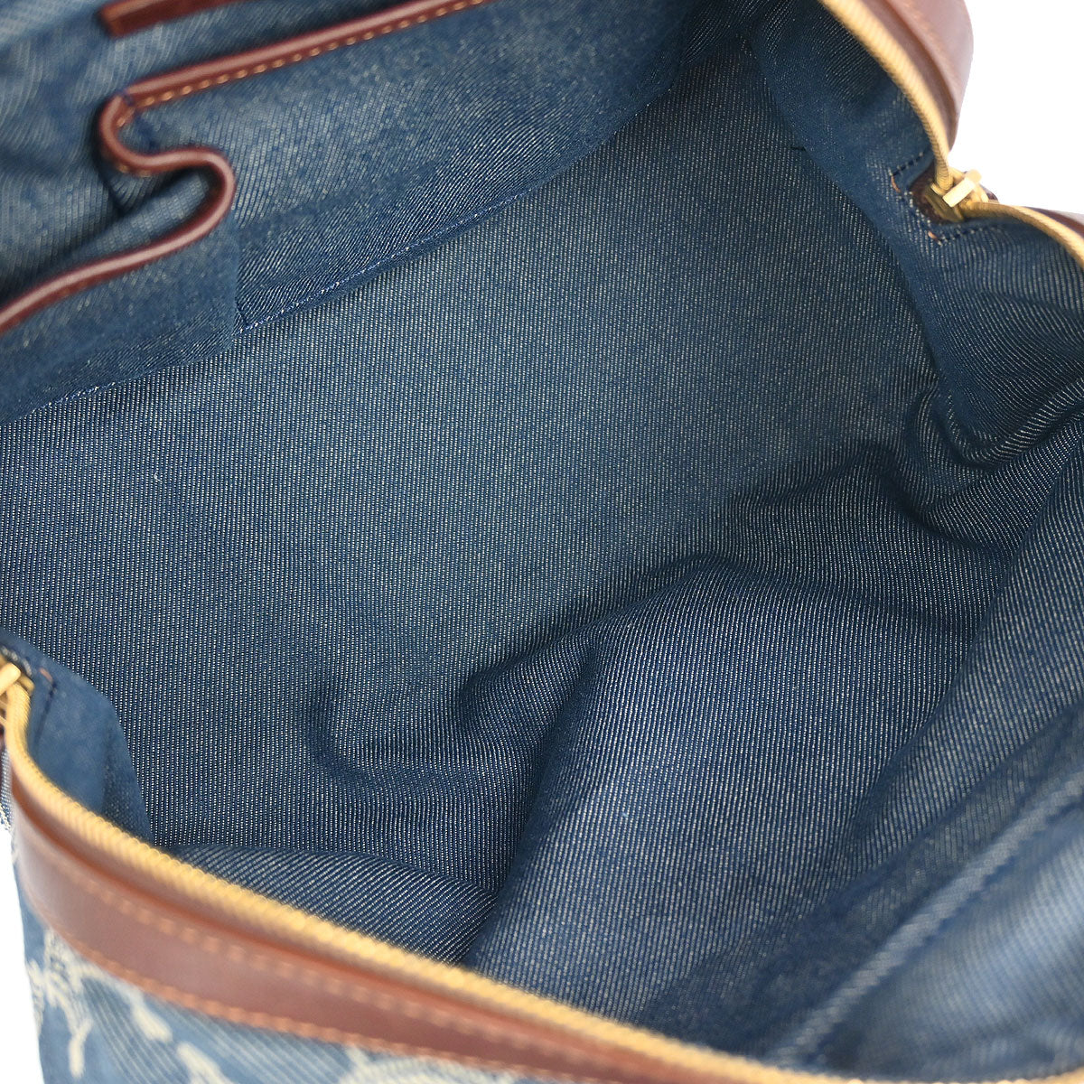 Celine Blue Denim Macadam Handbag - Image 8