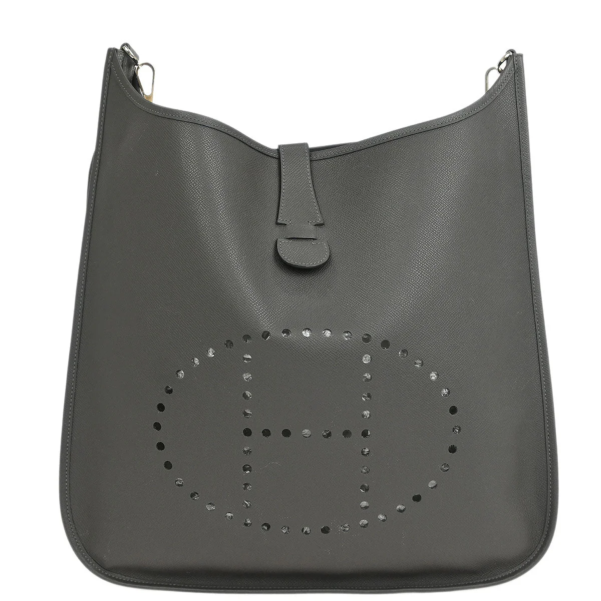 Hermes 2007 Graphite Epsom Evelyne 2 TGM Shoulder Bag
