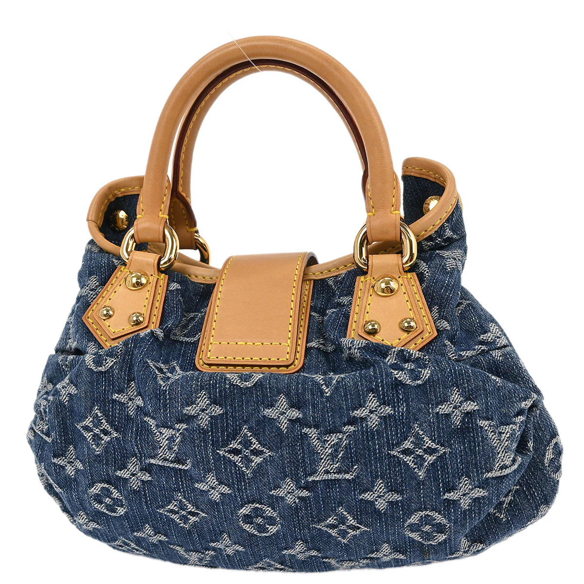 Louis Vuitton Blue Monogram Denim Pleaty Handbag M95020 - Image 2