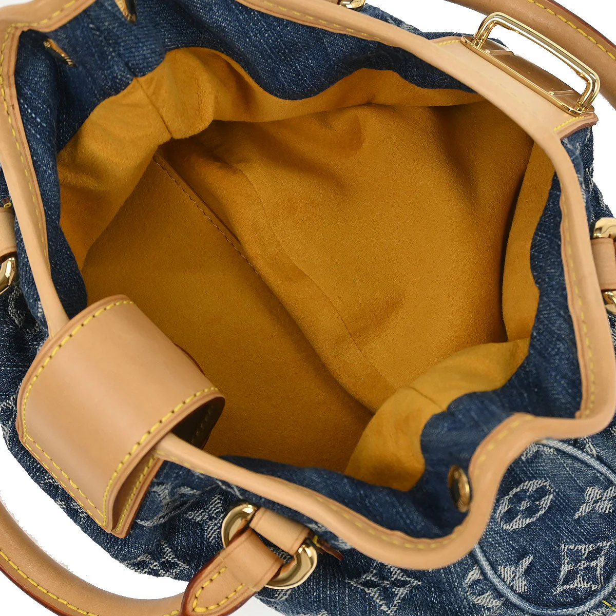 Louis Vuitton Blue Monogram Denim Pleaty Handbag M95020 - Image 7