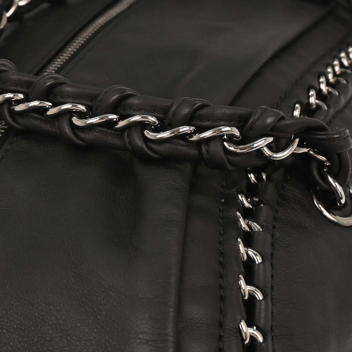 Chanel 2005-2006 Black Calfskin Luxury Line Bowling Bag - Image 4