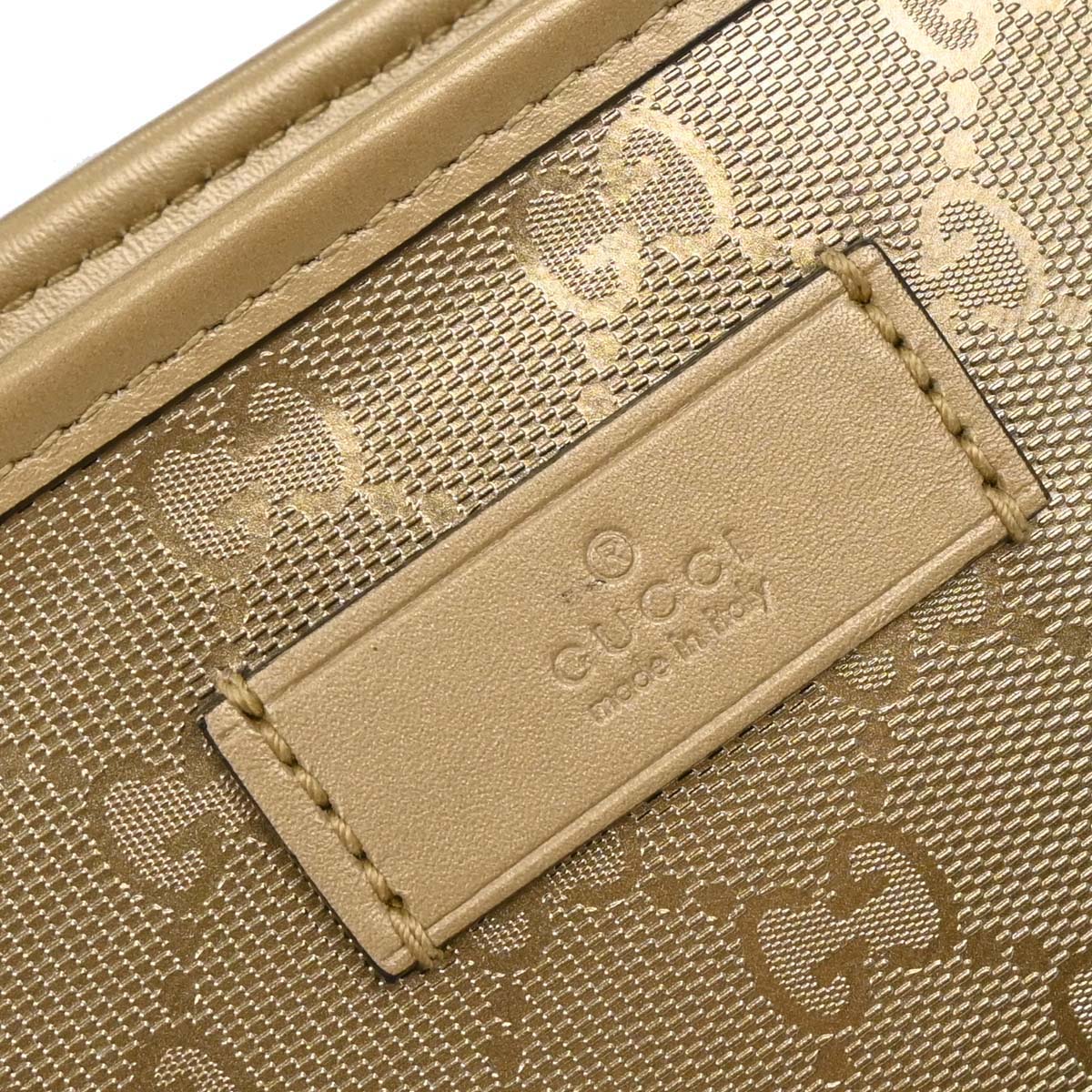 Gucci Gold PVC GG Tote Handbag - Image 7