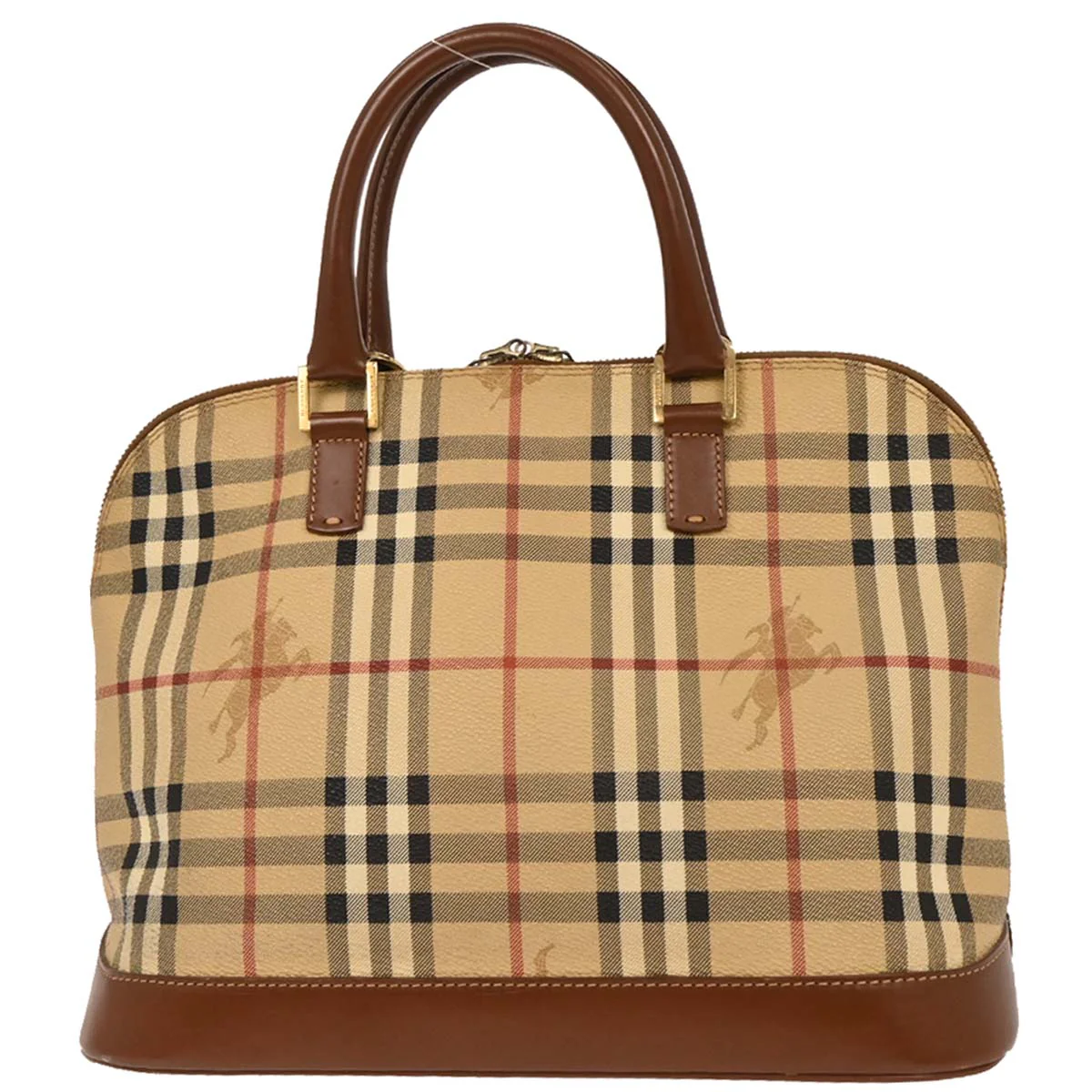 Burberry Beige PVC House Check Handbag - Image 2