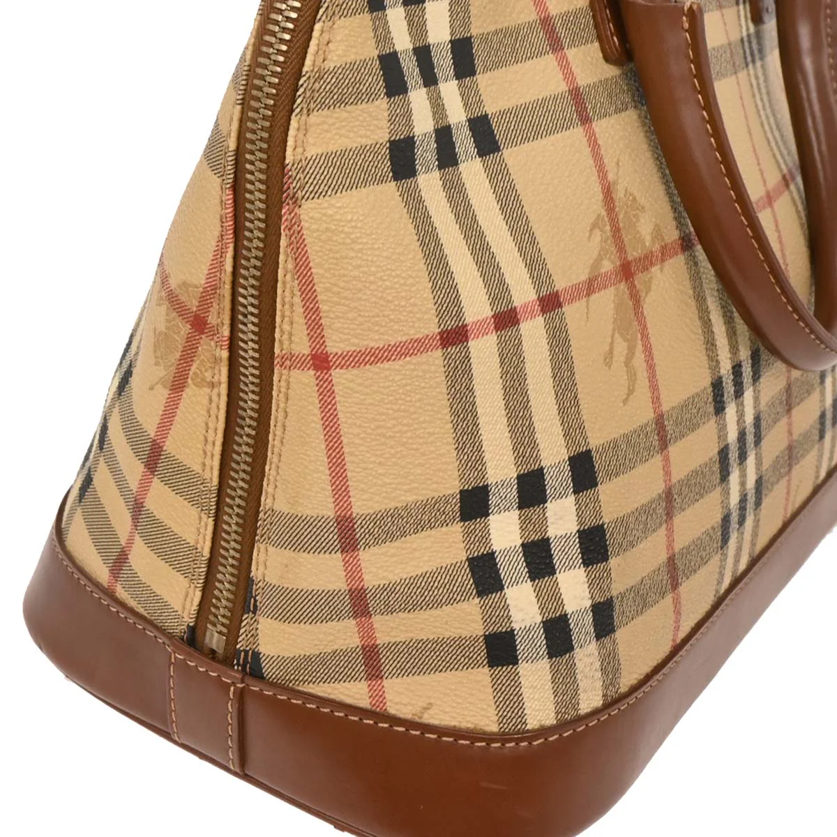 Burberry Beige PVC House Check Handbag - Image 3
