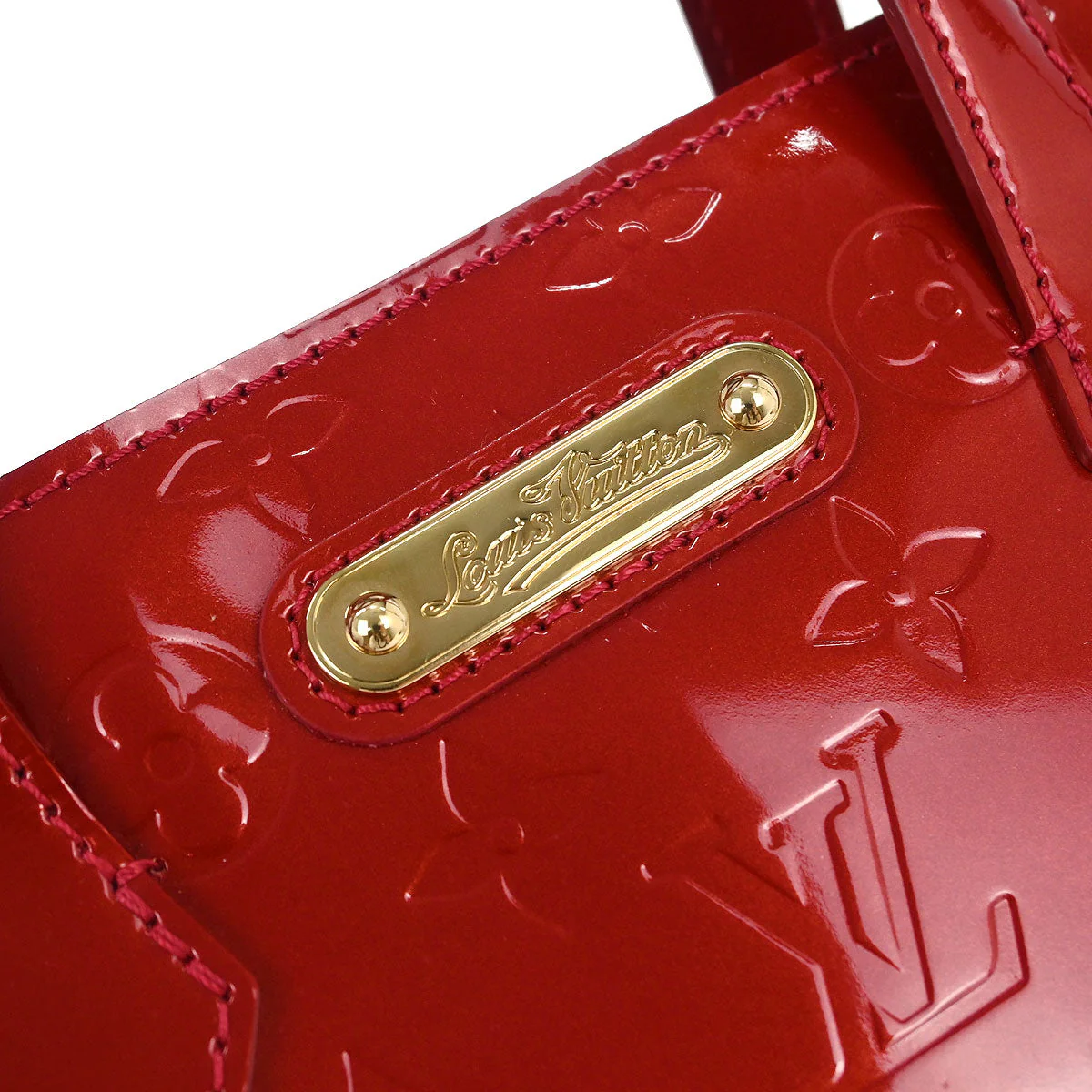 Louis Vuitton Red Monogram Vernis Wilshire PM Tote Bag M93642 - Image 6