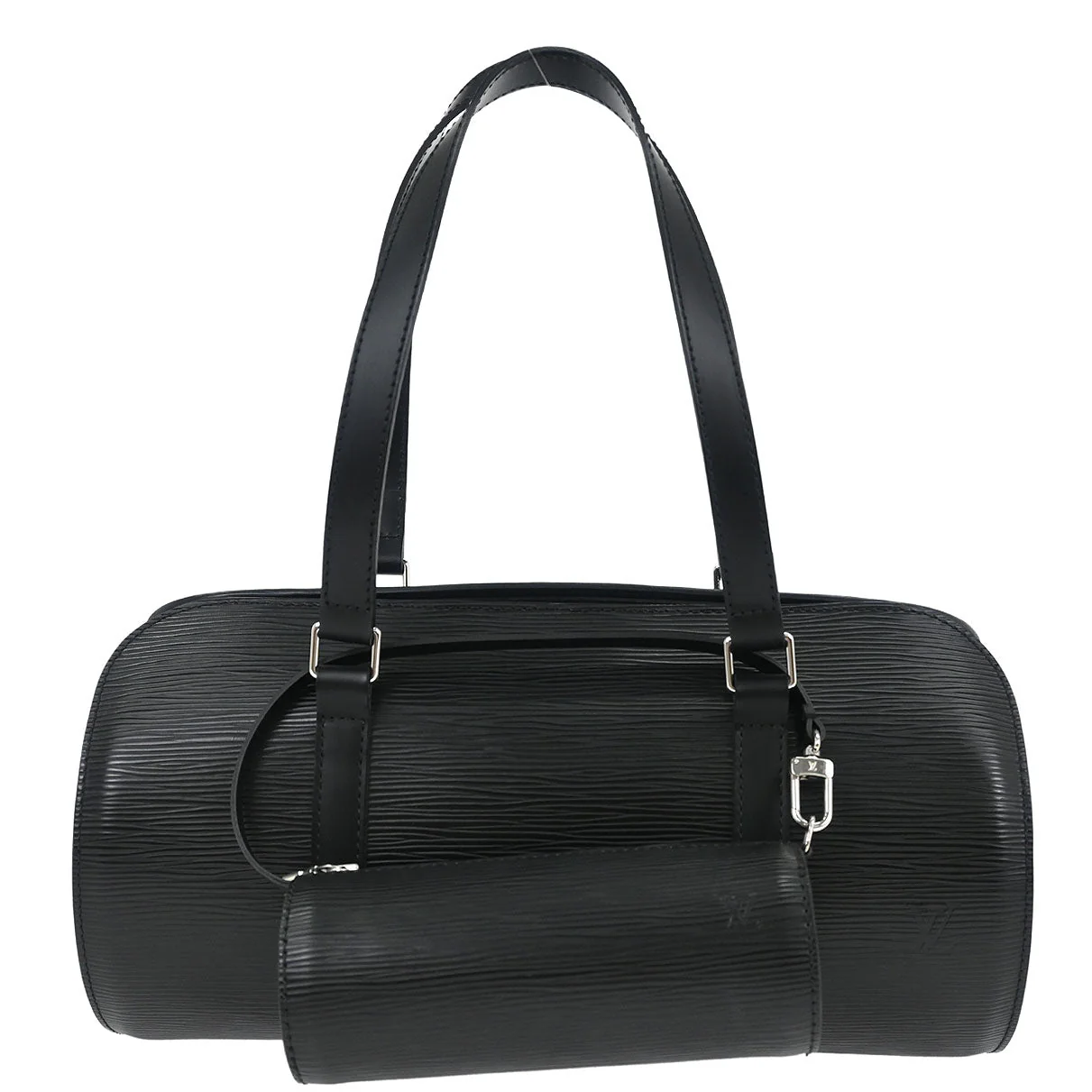 Louis Vuitton Black Epi Soufflot Handbag M52222