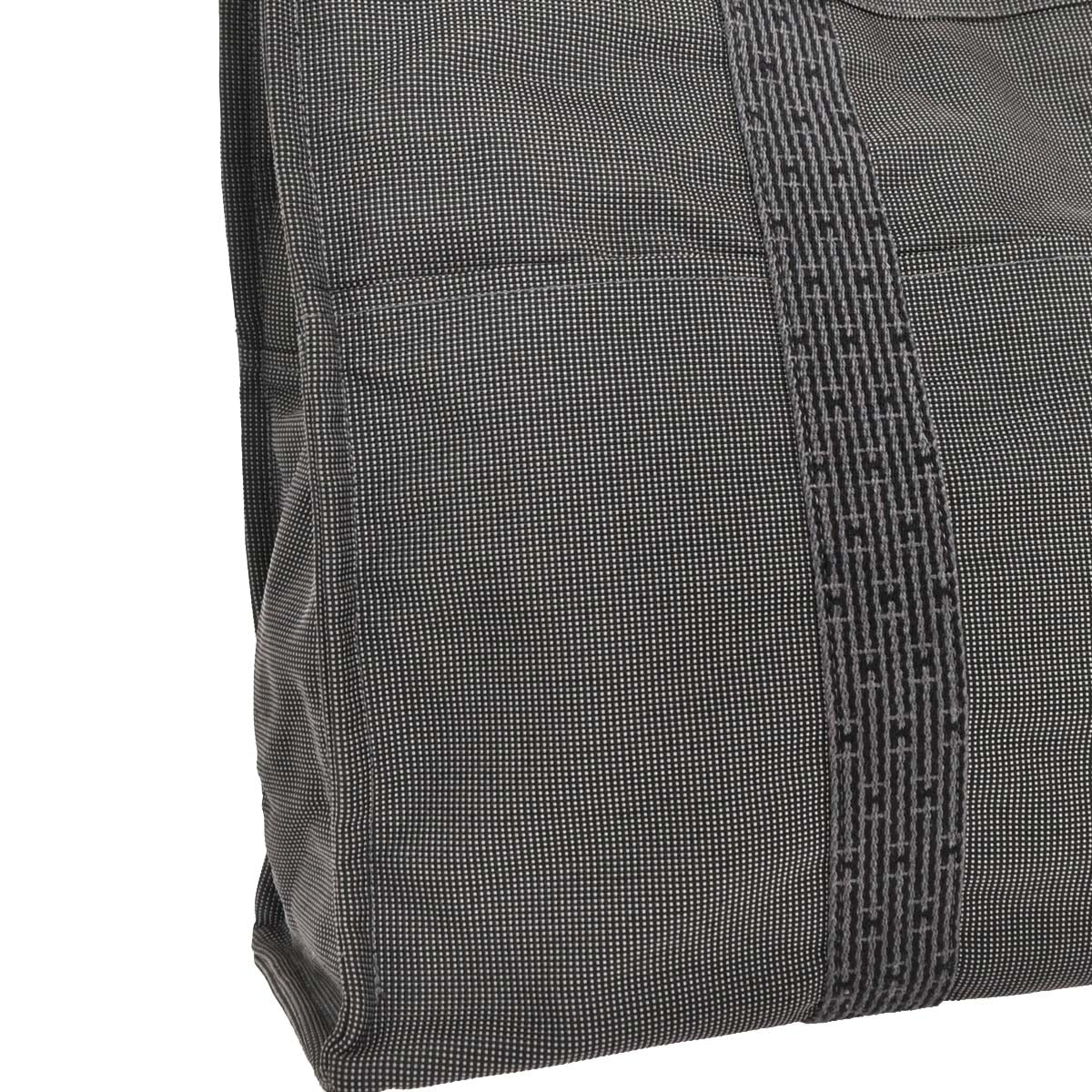 Hermes Gray Canvas Herline Tote GM Handbag - Image 3