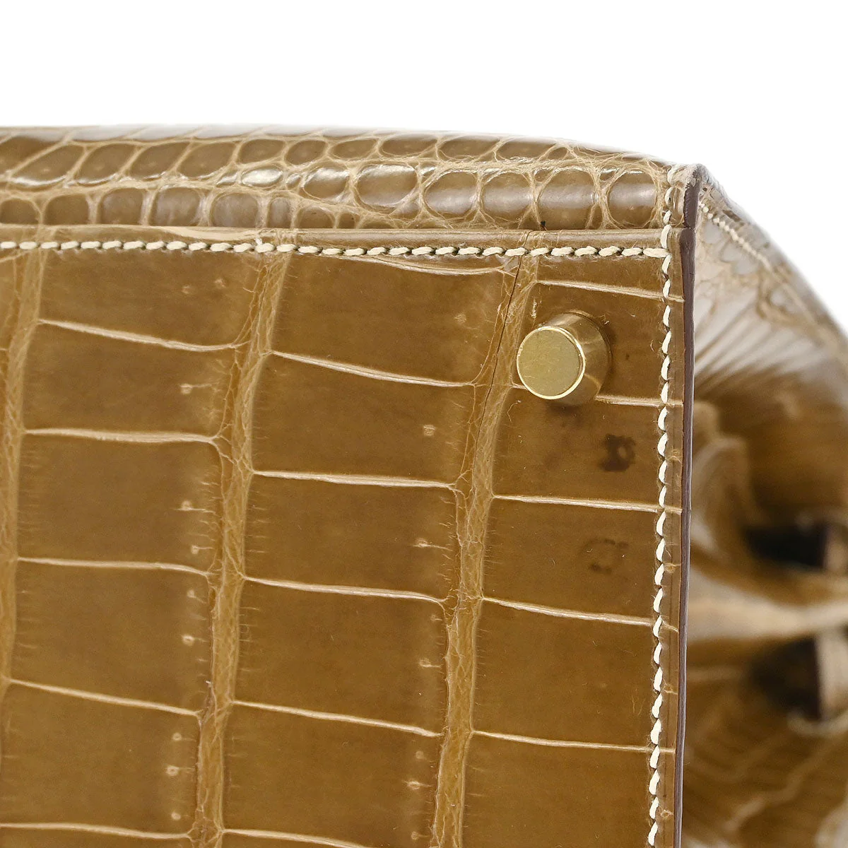 Hermes * Ficelle Porosus Kelly 35 Sellier 2way Shoulder Handbag - Image 3