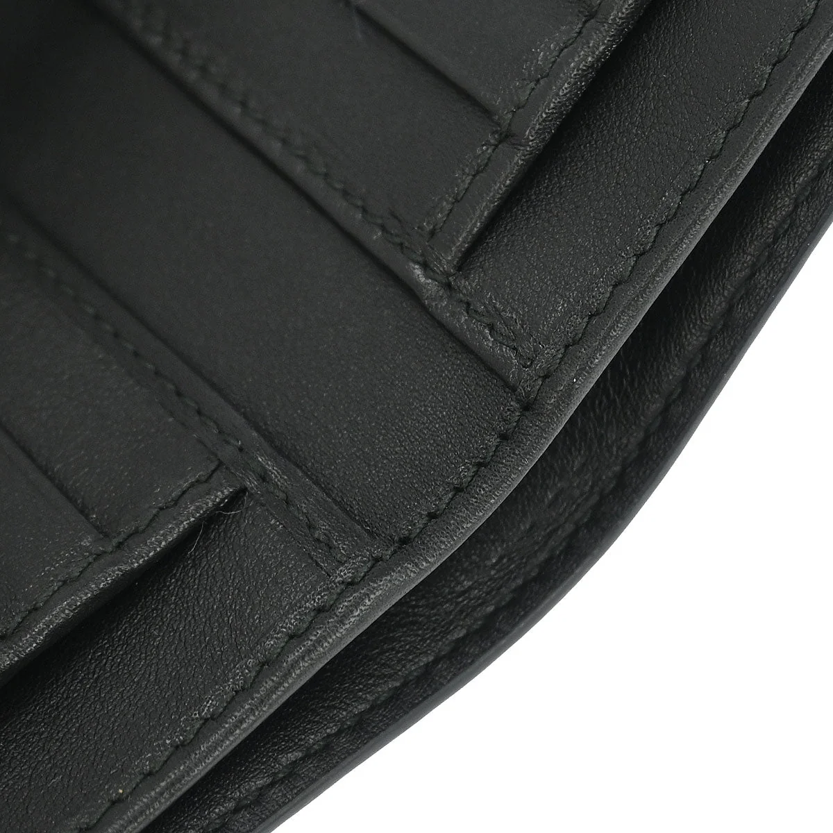 Gucci Black Leather Guccissima Bifold Wallet - Image 6