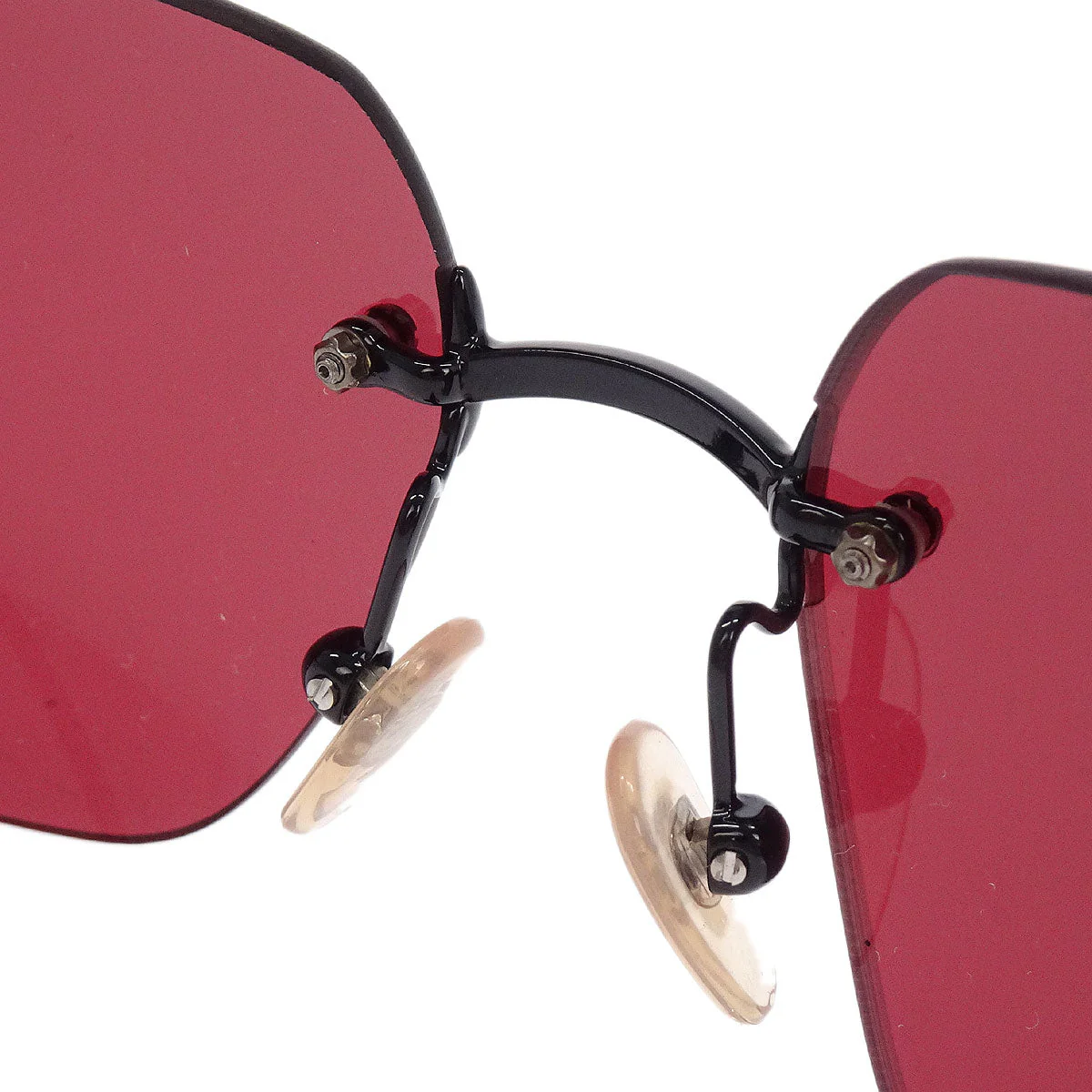 Chanel Sunglasses Eyewear Pink Black Small Good - Image 5