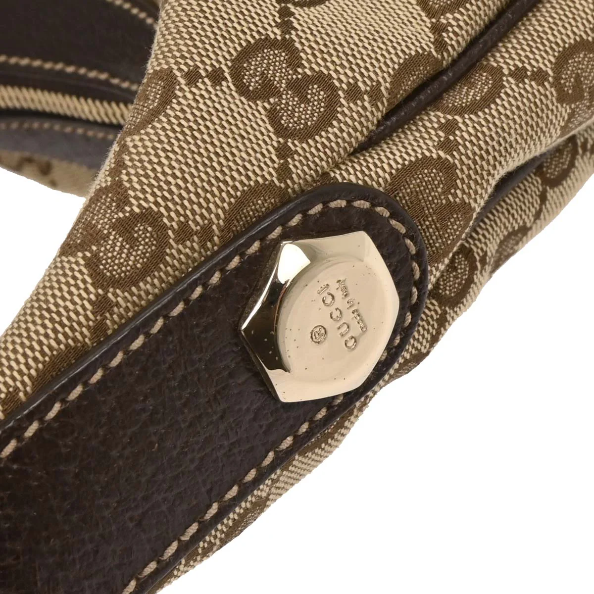 Gucci Beige Canvas GG Hobo Handbag - Image 5