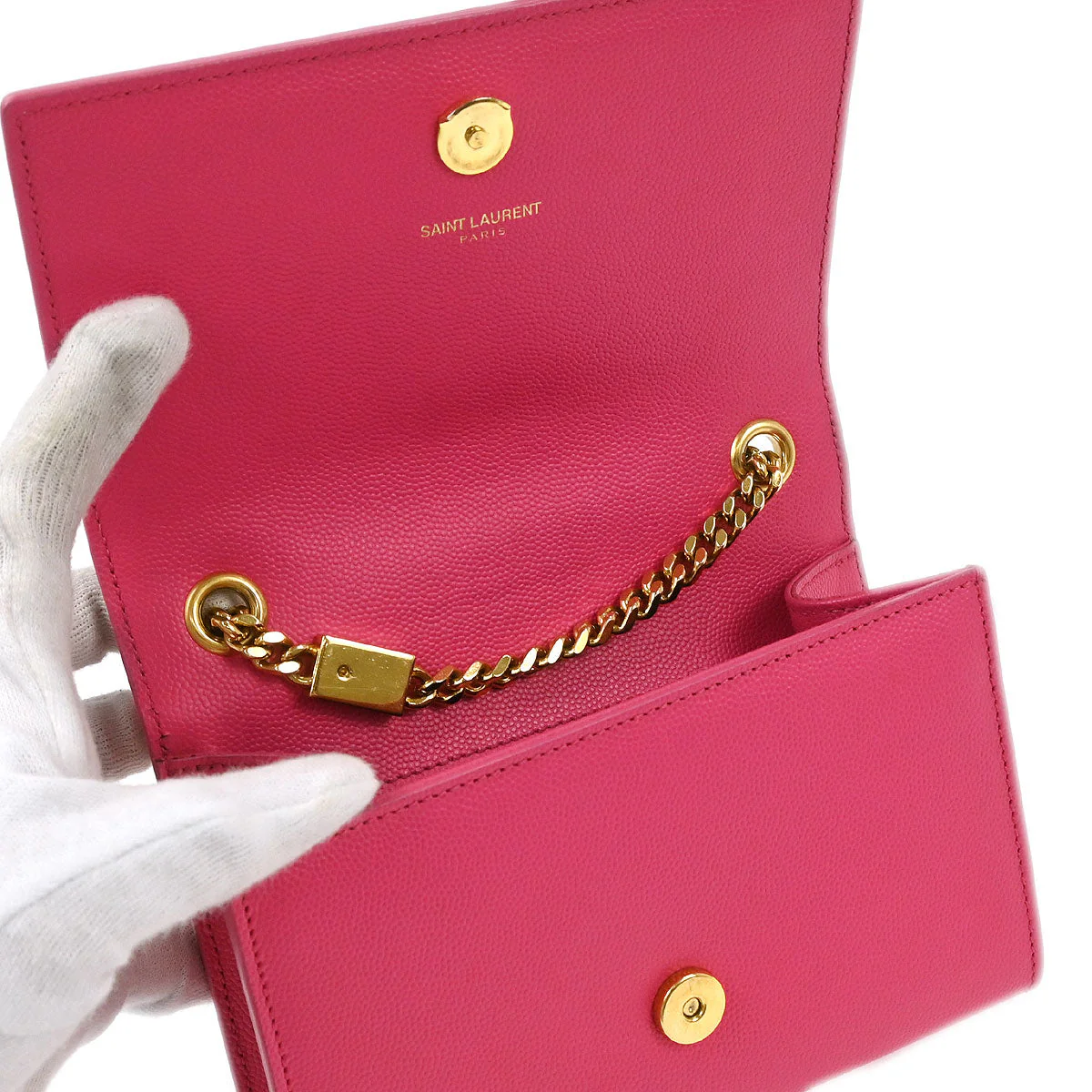 Saint Laurent Pink Leather Kate Shoulder Bag - Image 7