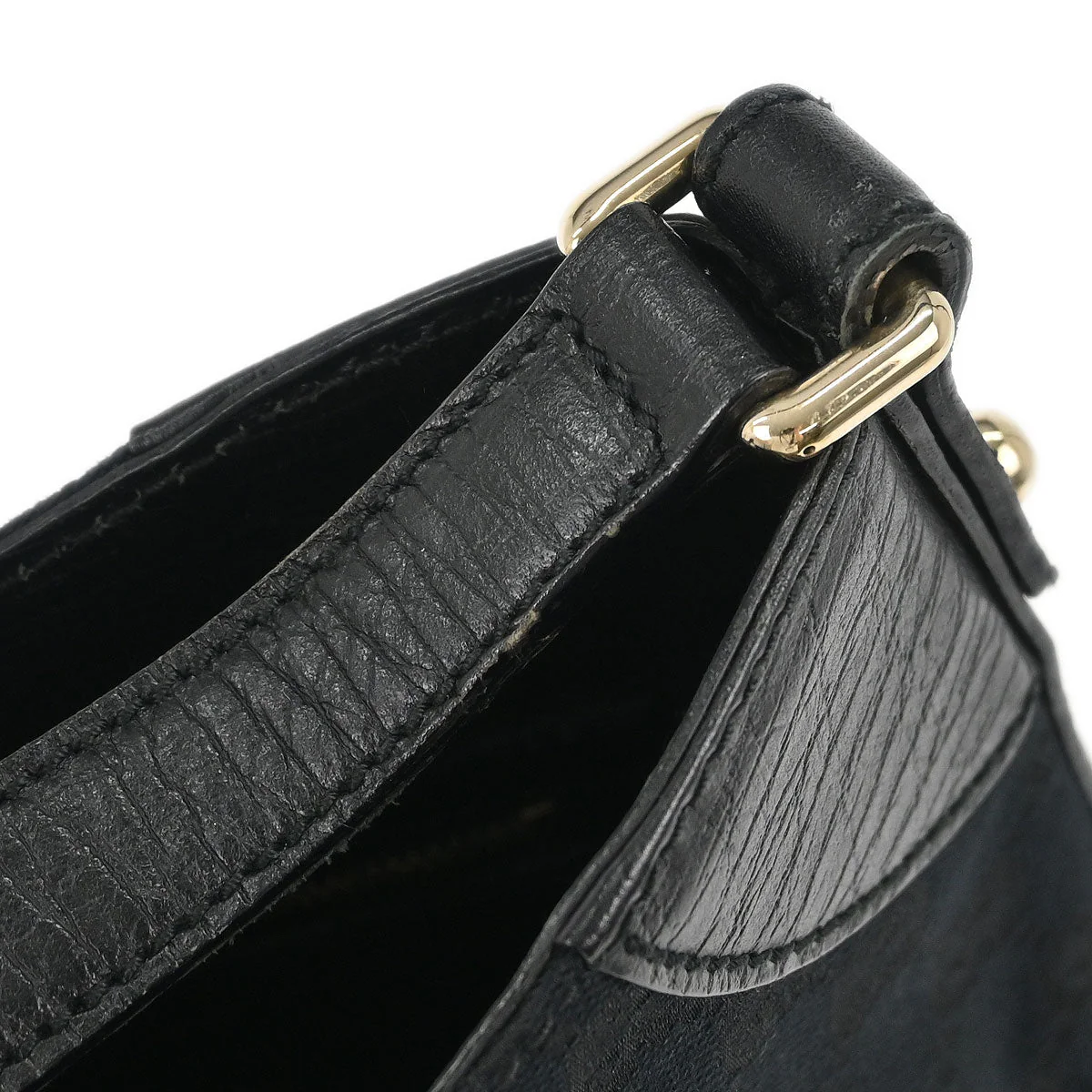 Gucci Black GG Horsebit Hobo Handbag - Image 8