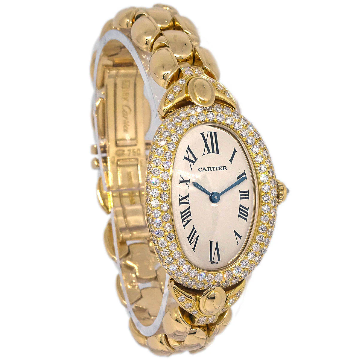 Cartier Baignoire Ref.1950 Quartz Watch 18KYG Diamond - Image 2