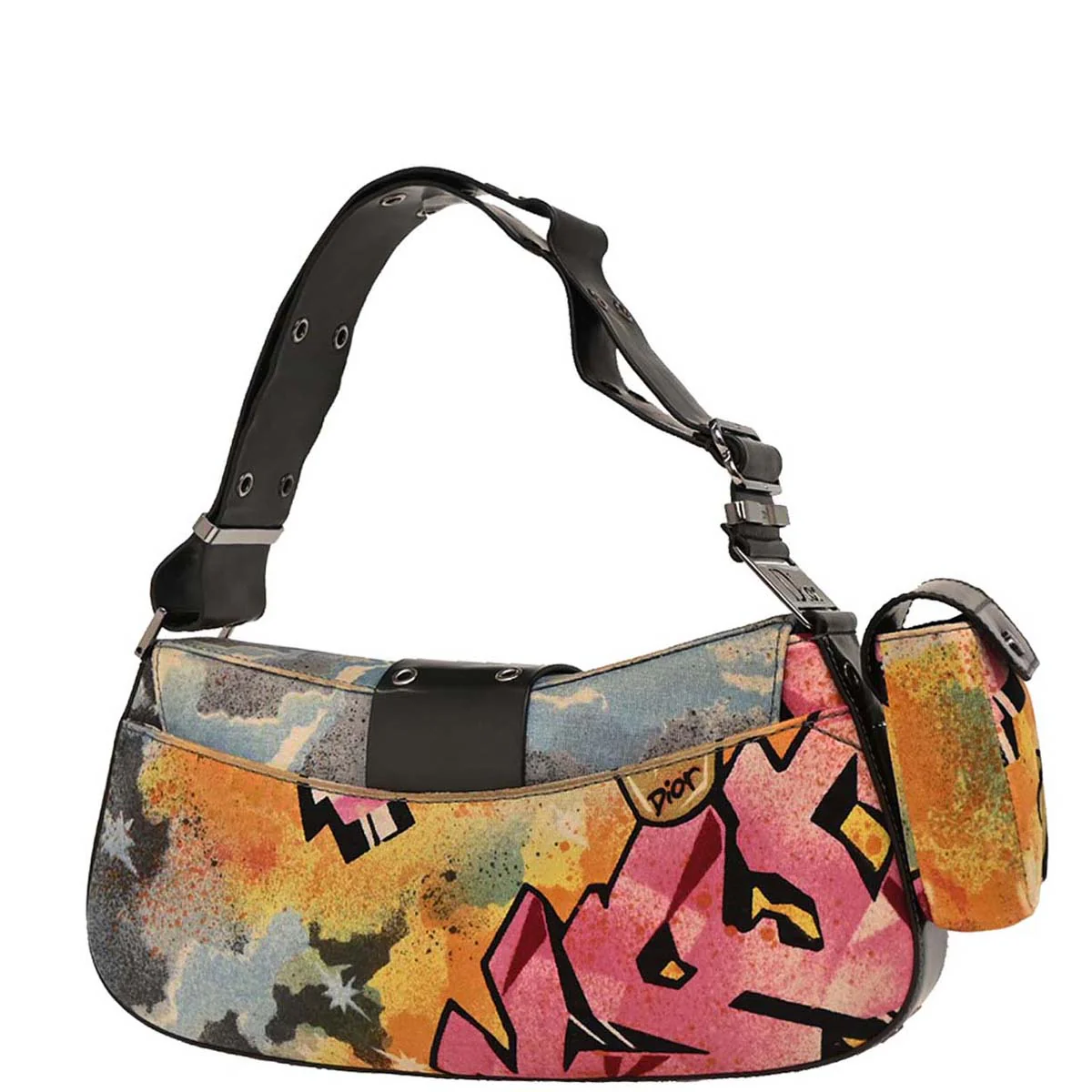 Christian Dior 2003 Canvas Street Chic Columbus Shoulder Bag - Image 2