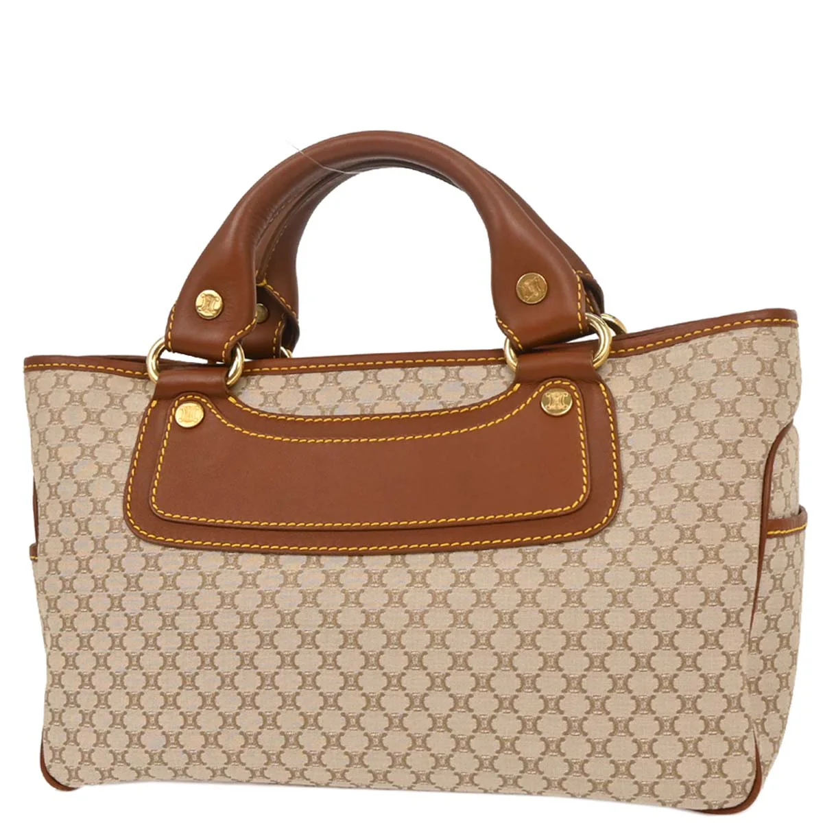 Celine Beige Canvas Macadam Boogie Tote Handbag - Image 2