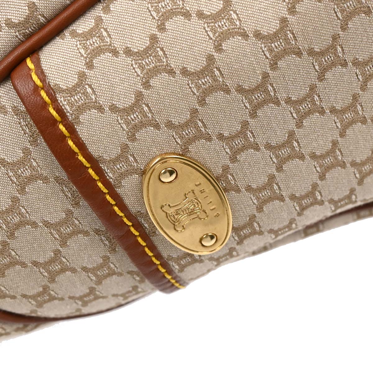 Celine Beige Canvas Macadam Boogie Tote Handbag - Image 5