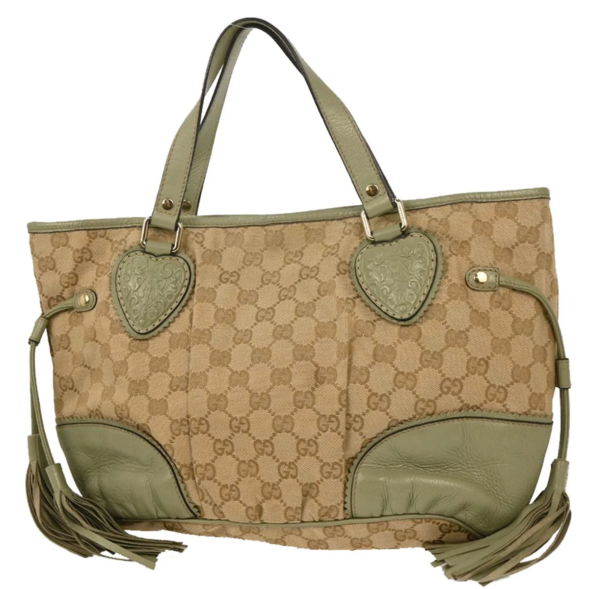Gucci Beige Canvas GG Tote Handbag - Image 2
