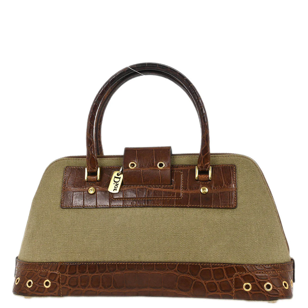 Christian Dior 2003 Beige Canvas Street Chic Handbag - Image 2
