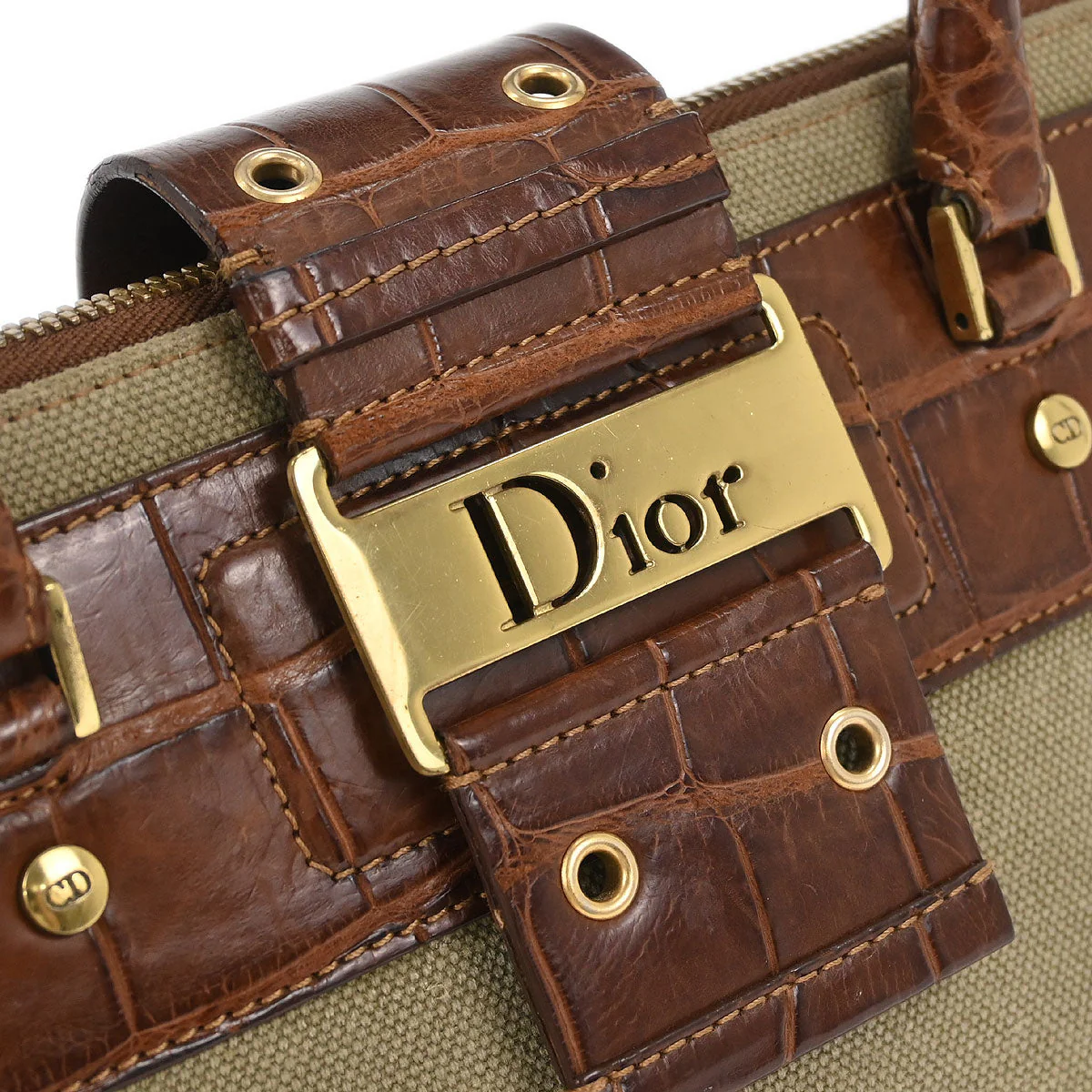 Christian Dior 2003 Beige Canvas Street Chic Handbag - Image 5