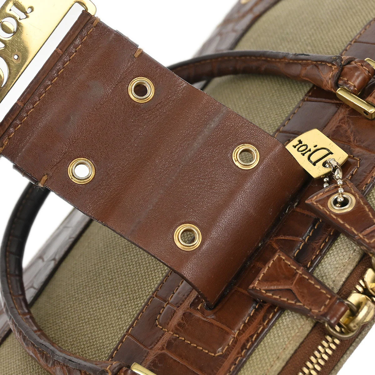 Christian Dior 2003 Beige Canvas Street Chic Handbag - Image 7