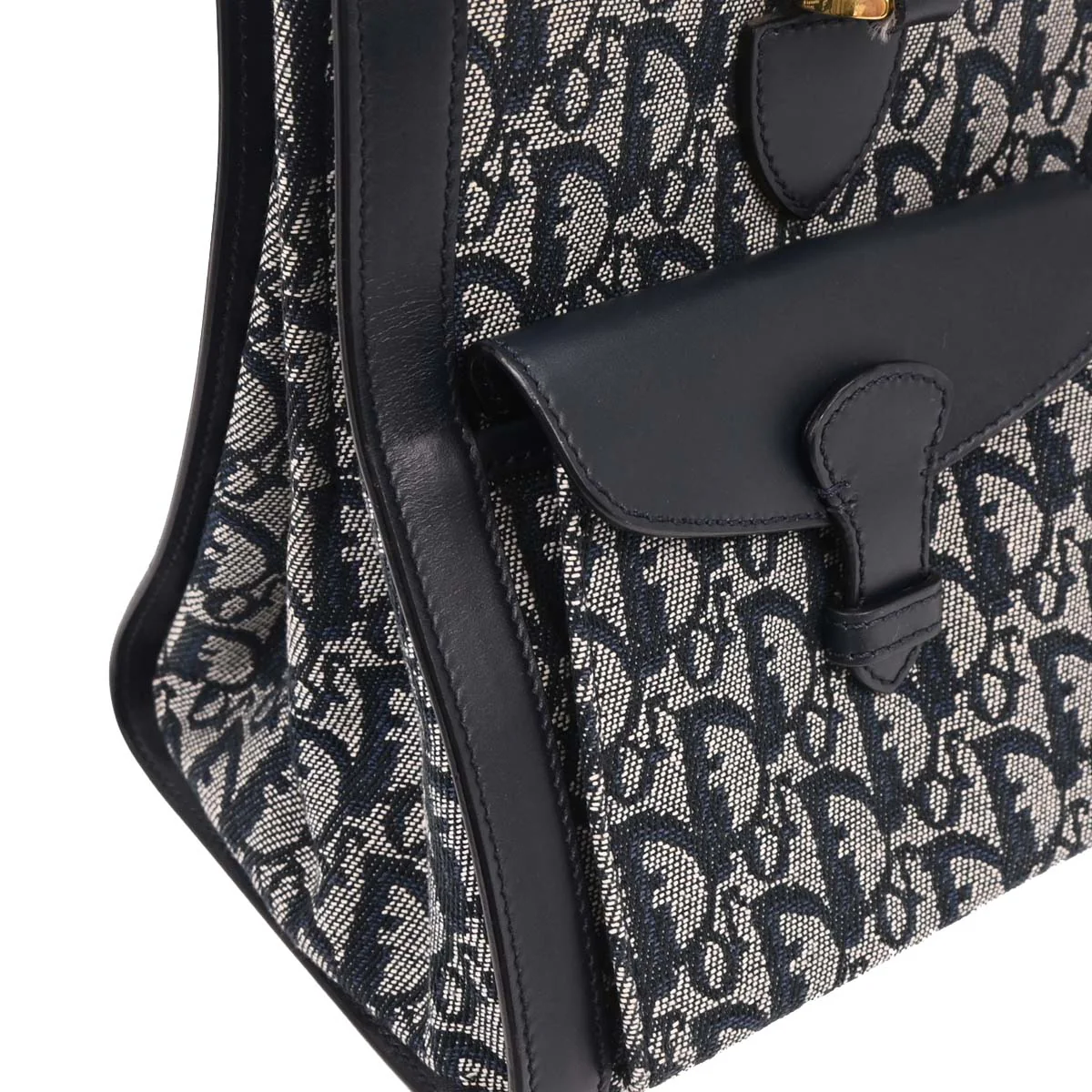 Christian Dior 2002 Navy Trotter Tote Bag - Image 3