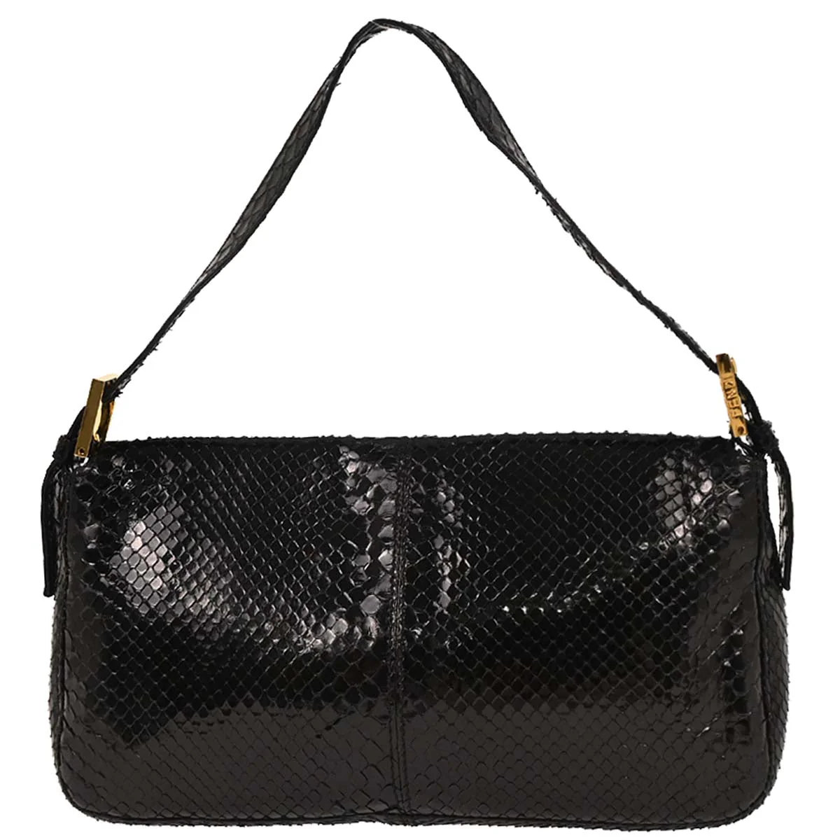 Fendi * Black Python Baguette Handbag - Image 2
