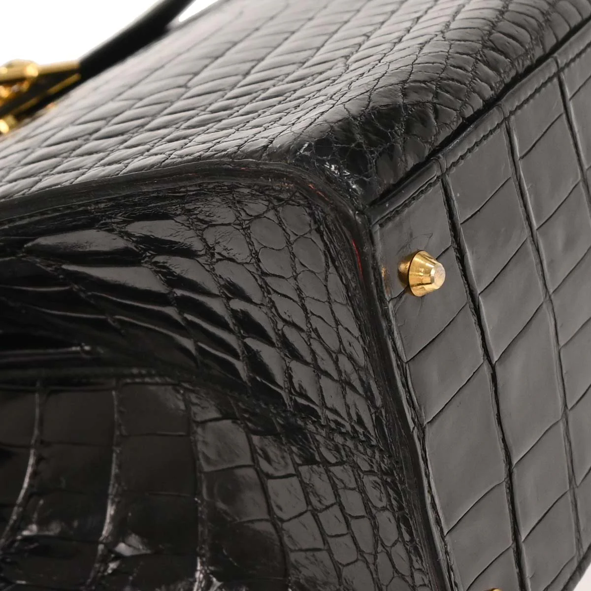Celine * Black Crocodile Handbag - Image 4