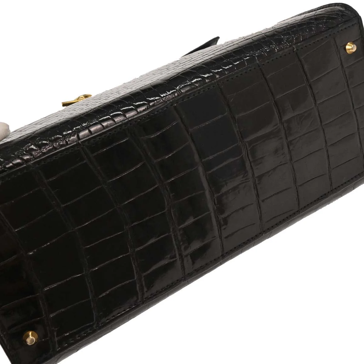 Celine * Black Crocodile Handbag - Image 5