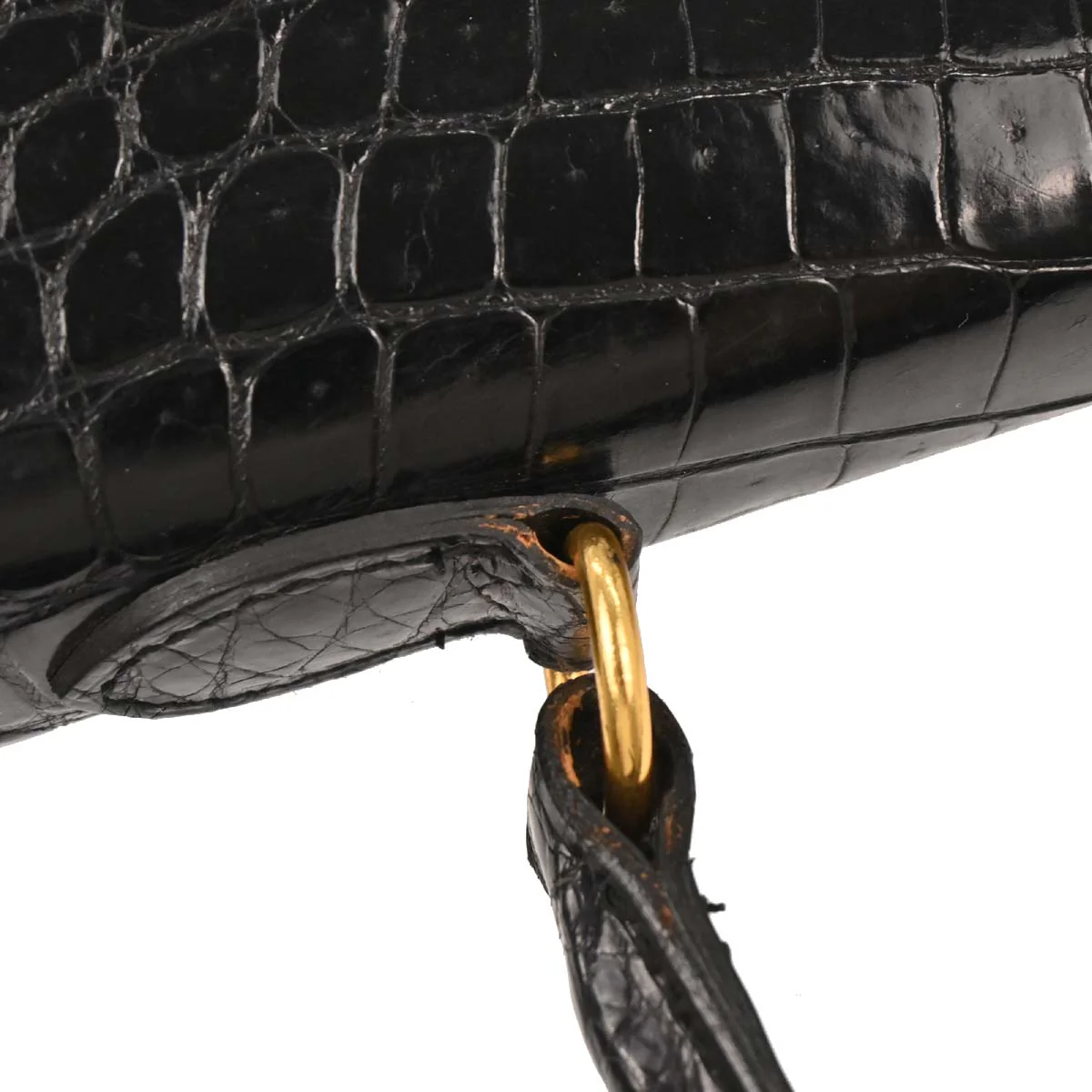 Celine * Black Crocodile Handbag - Image 7