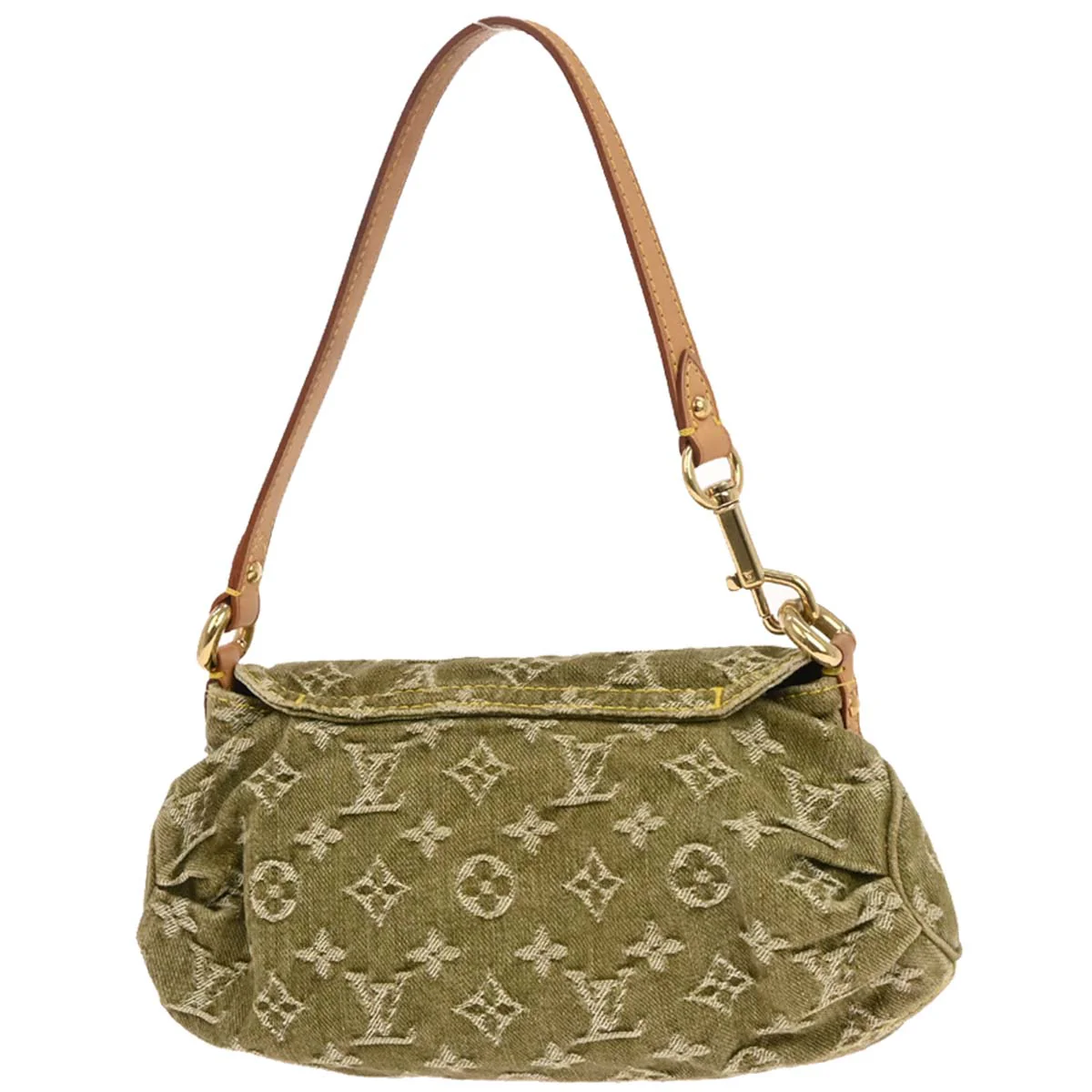 Louis Vuitton Khaki Monogram Denim Mini Pleaty Handbag M95217 - Image 2