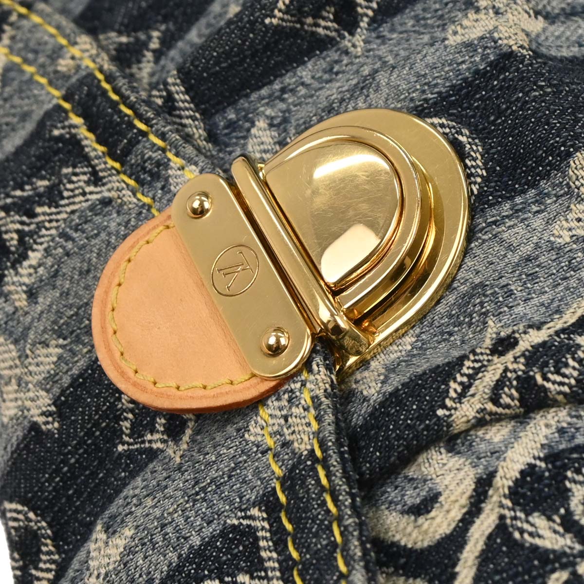 Louis Vuitton Blue Monogram Denim Mini Pleaty Raye Handbag M95333 - Image 5