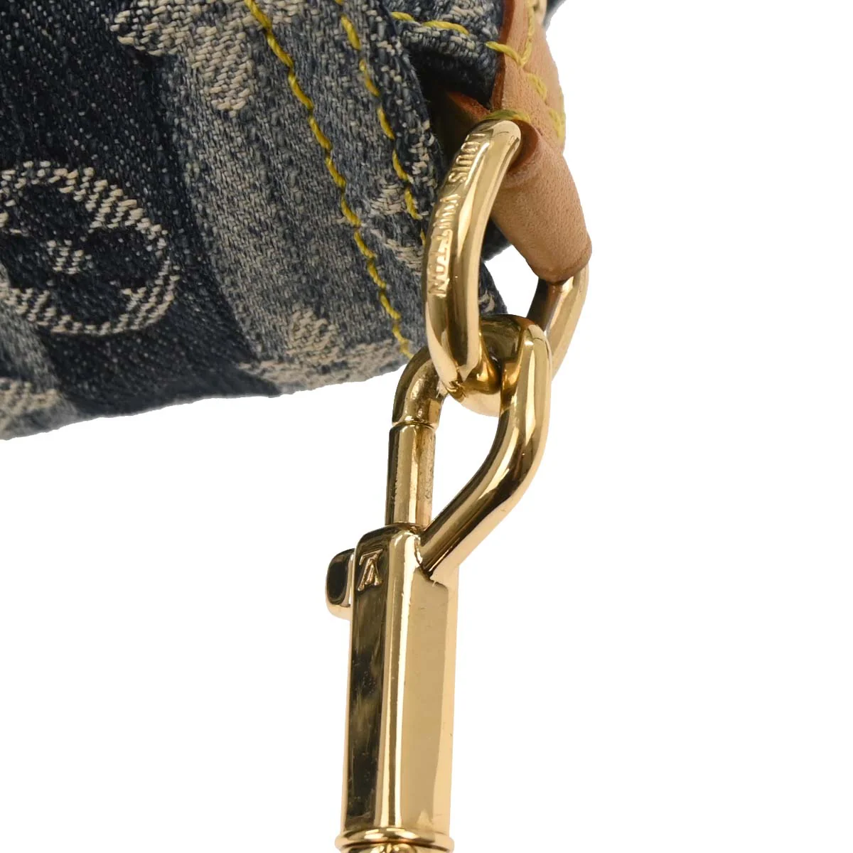 Louis Vuitton Blue Monogram Denim Mini Pleaty Raye Handbag M95333 - Image 7