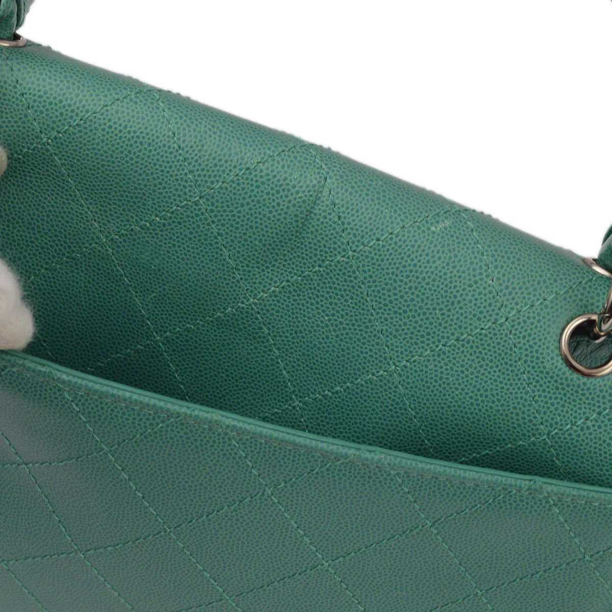 Chanel 1997-1999 Caviar Letter Flap Handbag - Image 6