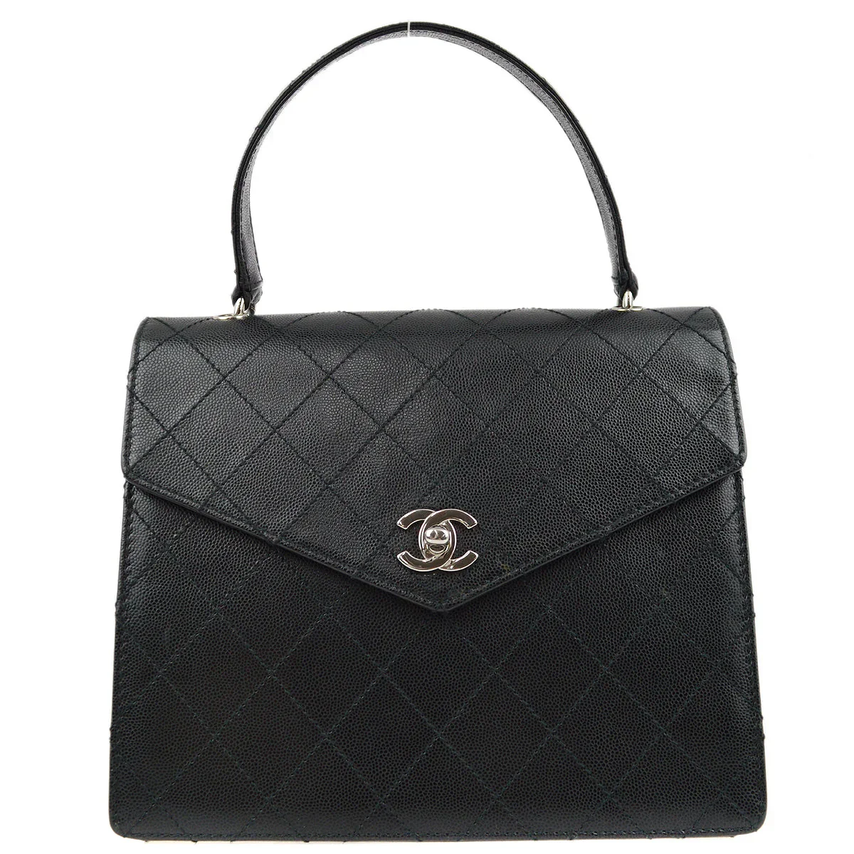 Chanel 1997-1999 Black Caviar Handbag