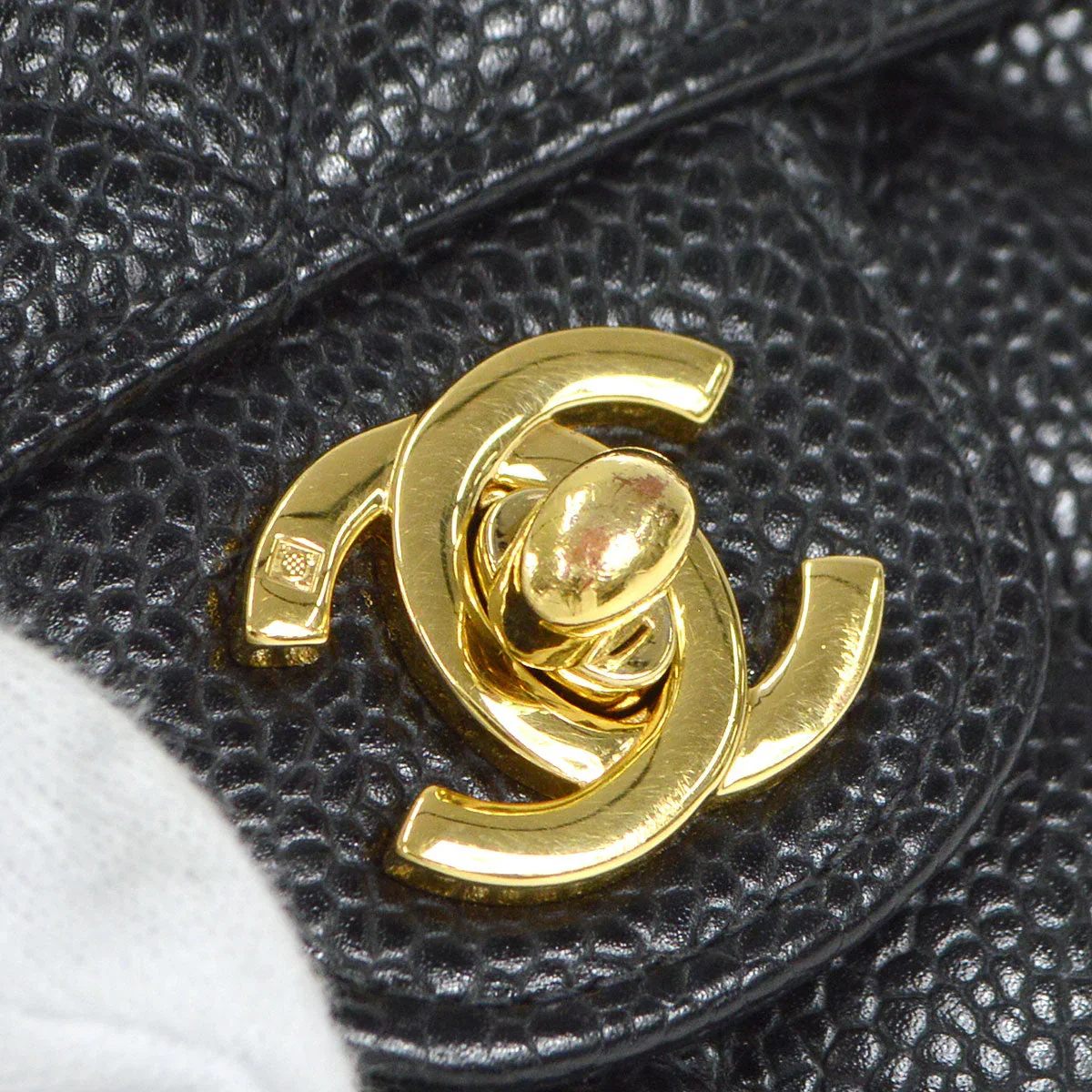 CHANEL Classic Flap Mini Square Chain Shoulder Bag Black Caviar - Image 5
