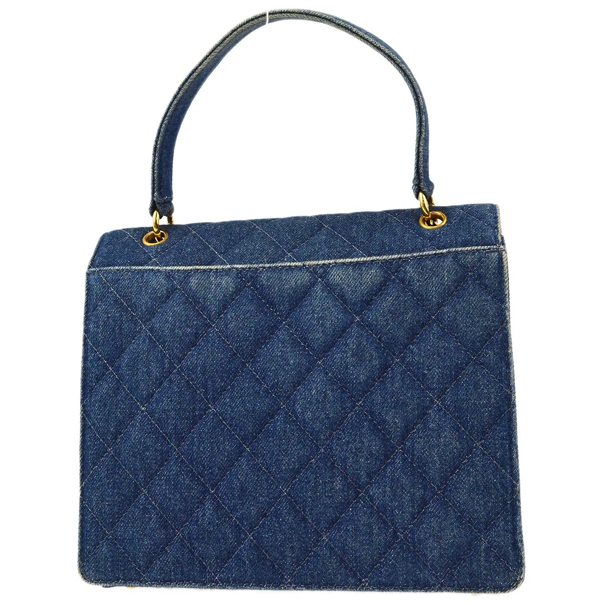 Chanel 1997-1999 Indigo Denim Handbag - Image 2