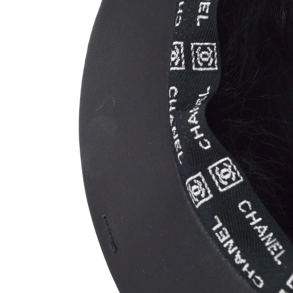 Chanel Sport Line Hunting Cap Hat Black #57 Small Good - Image 6