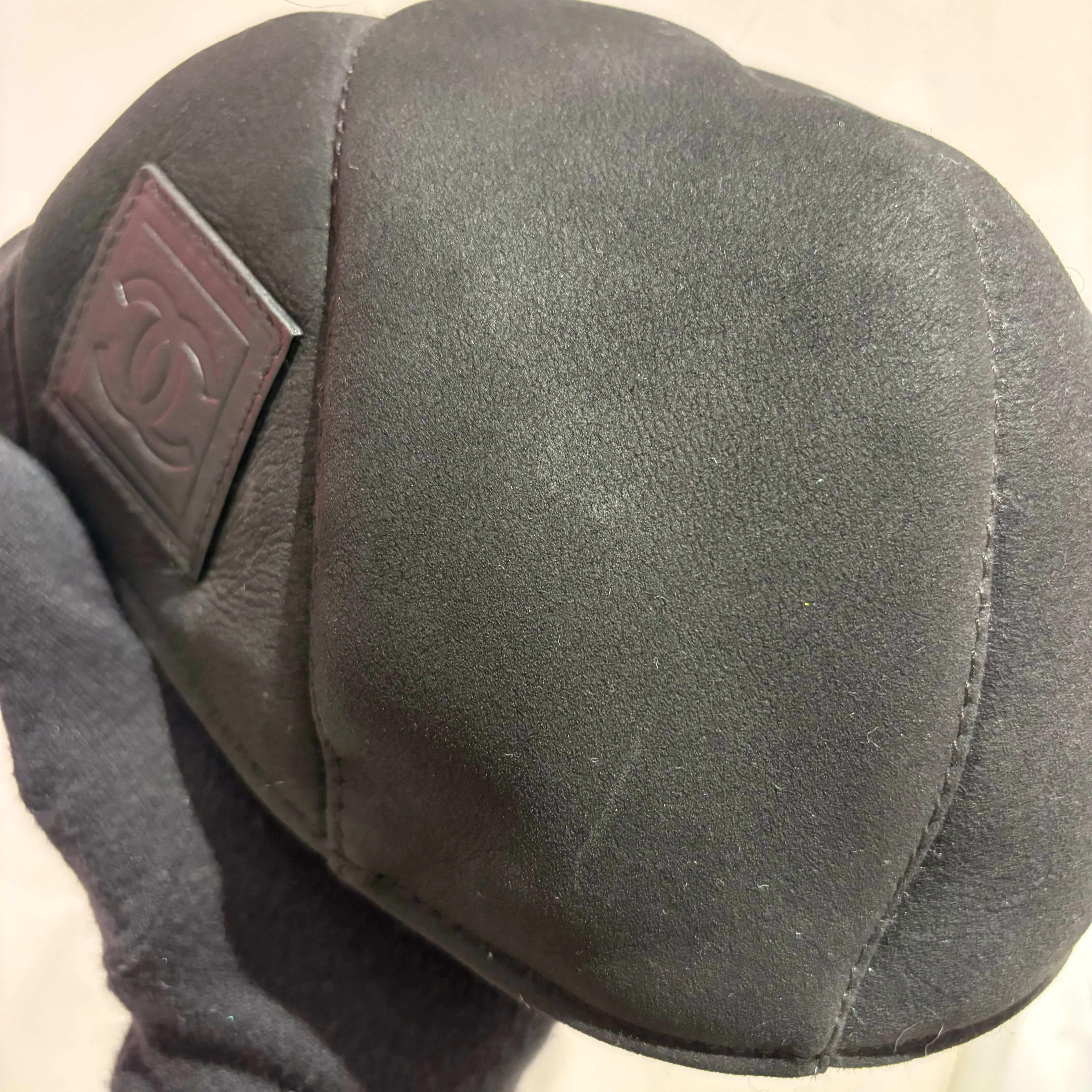 Chanel Sport Line Hunting Cap Hat Black #57 Small Good - Image 8