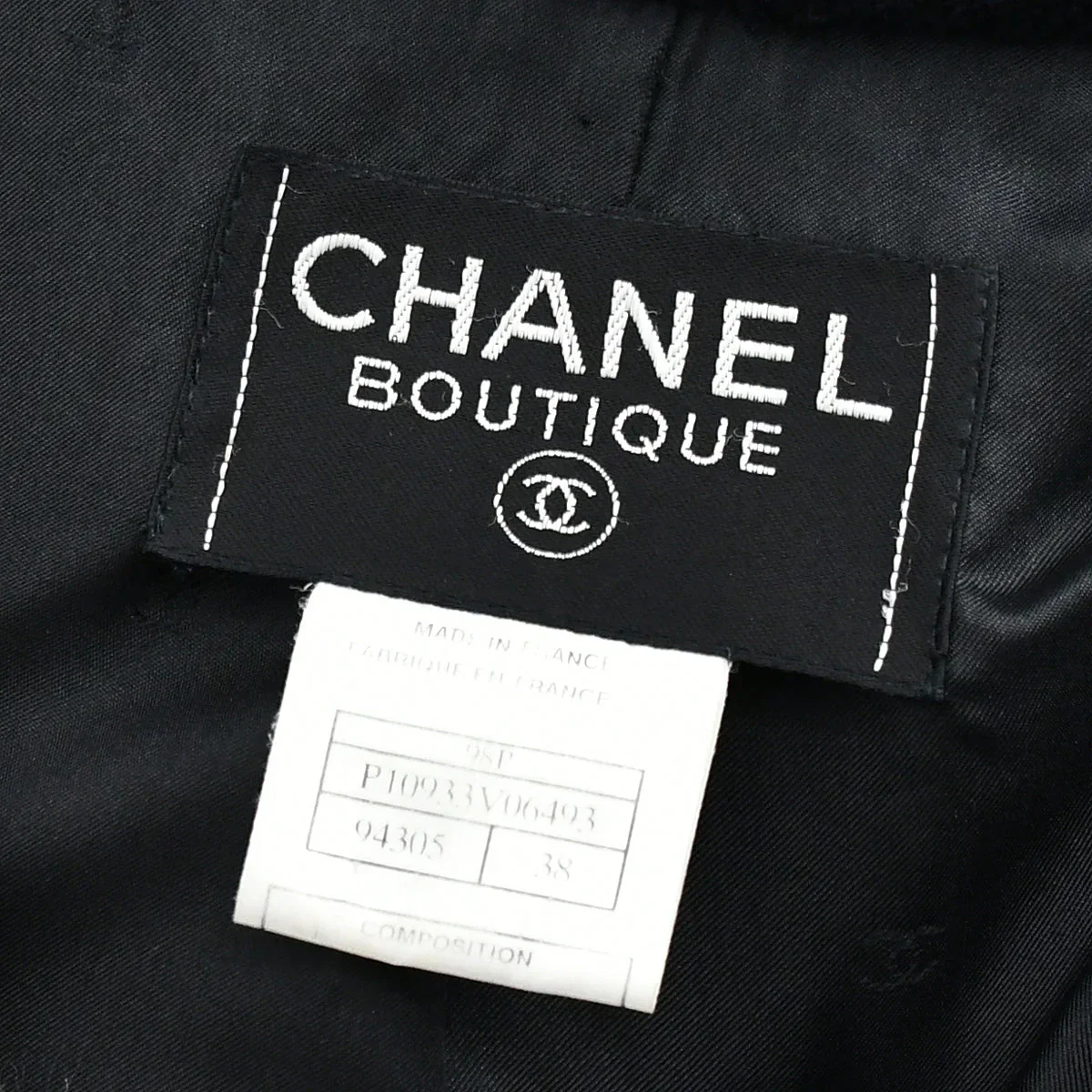 Chanel Single Breasted Jacket Black 98P #38 - Image 10