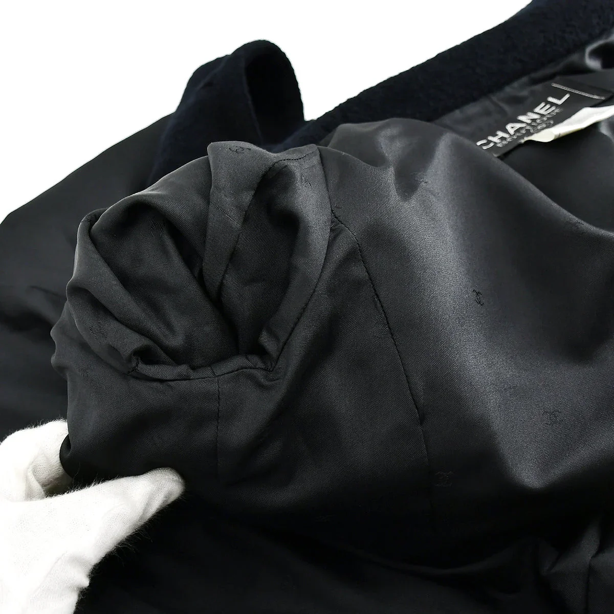 Chanel Single Breasted Jacket Black 98P #38 - Image 9