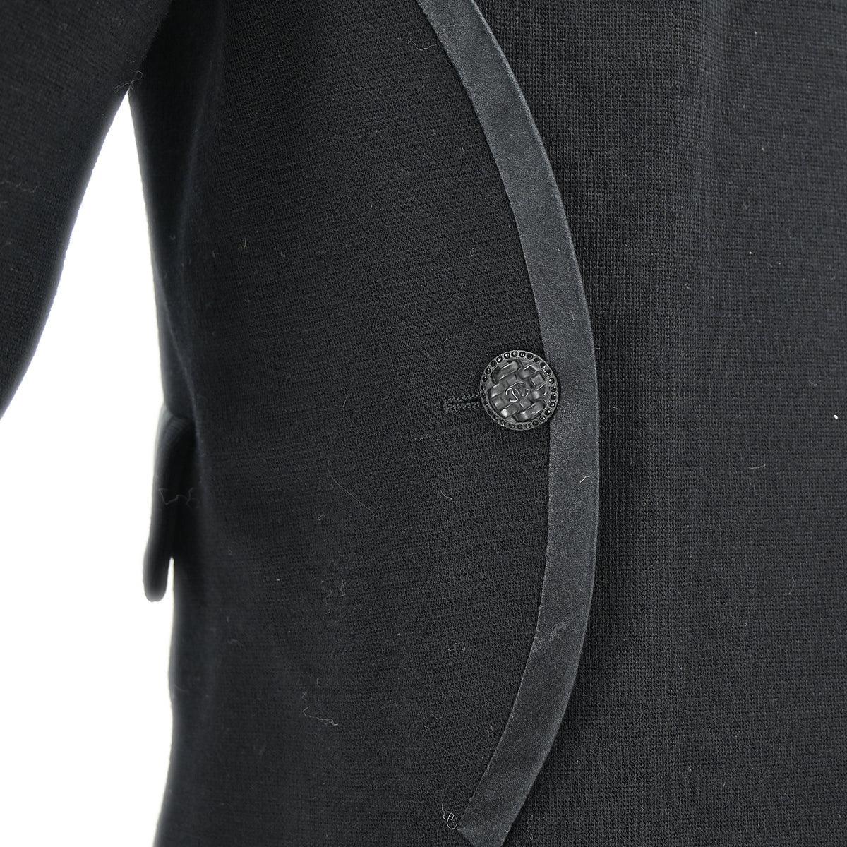 Chanel 2007 Single Breasted Jacket Black 07A #40 - Image 3
