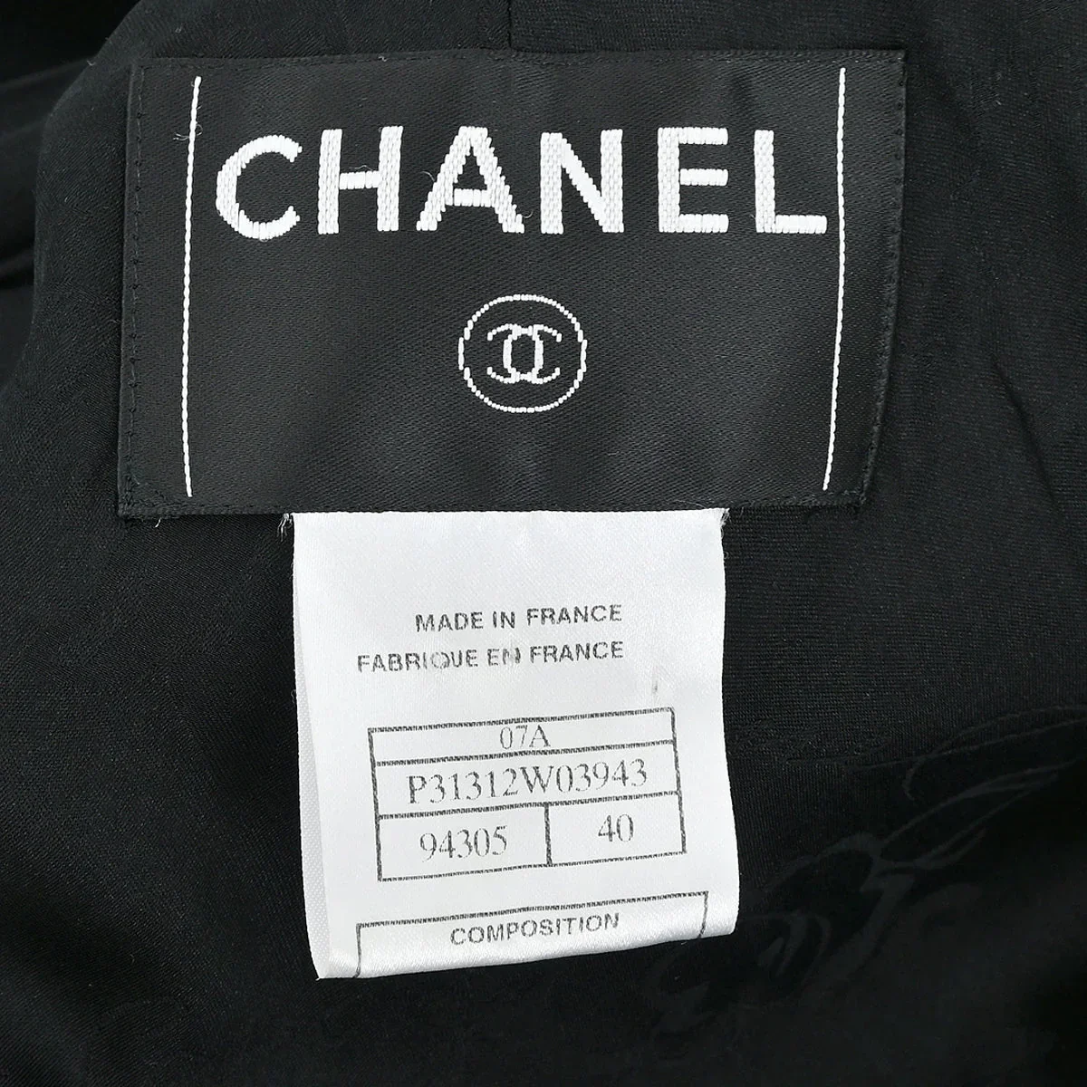 Chanel 2007 Single Breasted Jacket Black 07A #40 - Image 9