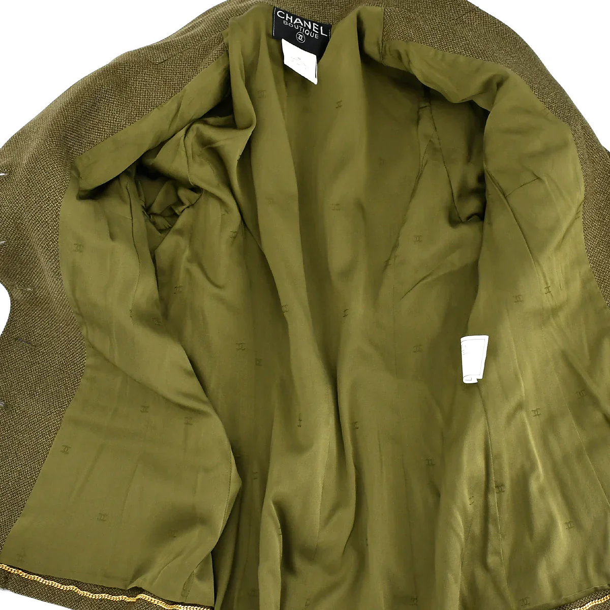 Chanel Single Breasted Jacket Khaki 96A #40 - Image 7