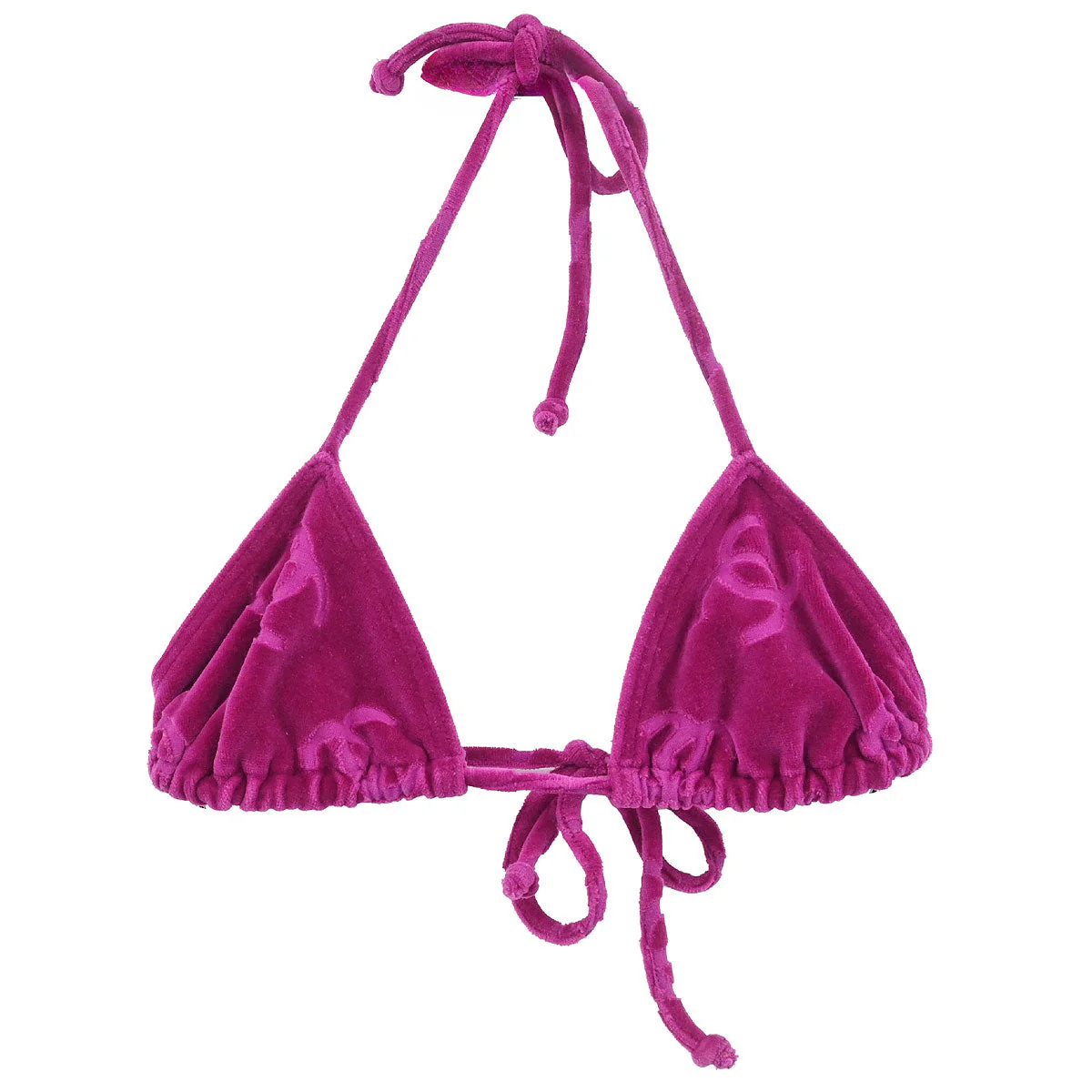 Chanel Purple Pink Velvet Bikini Top #38
